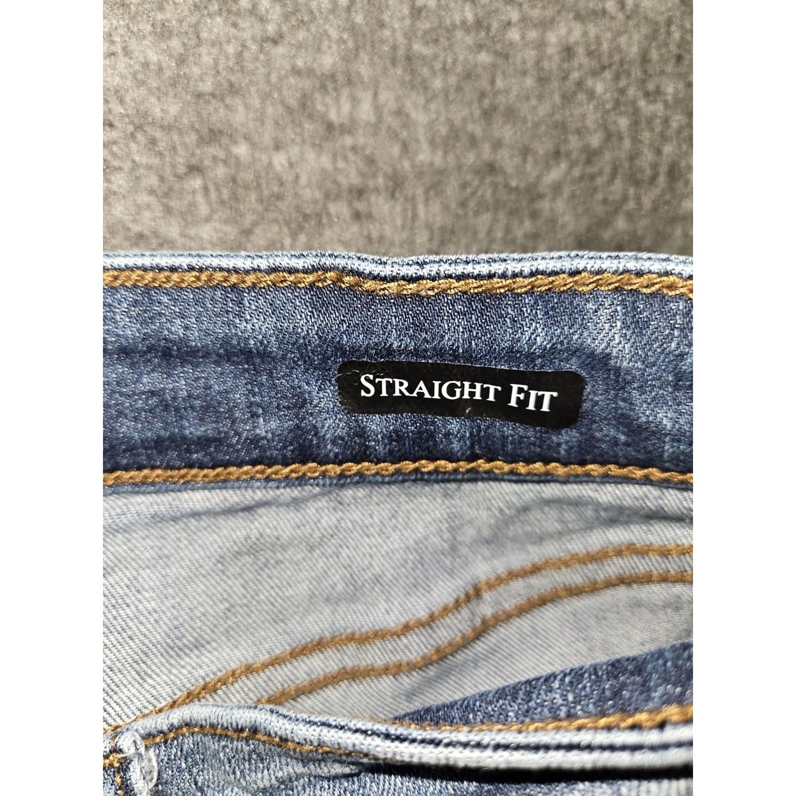 Denime Judy Blue Jeans Womens 7 28 Blue Straight Fit Distressed Stretch Denim JB92595MD Jeans 5-Pocket Logo Pocket Womens Blue Straight Fit Jeans Size 28" / US 6 / IT 42 - 3 Thumbnail