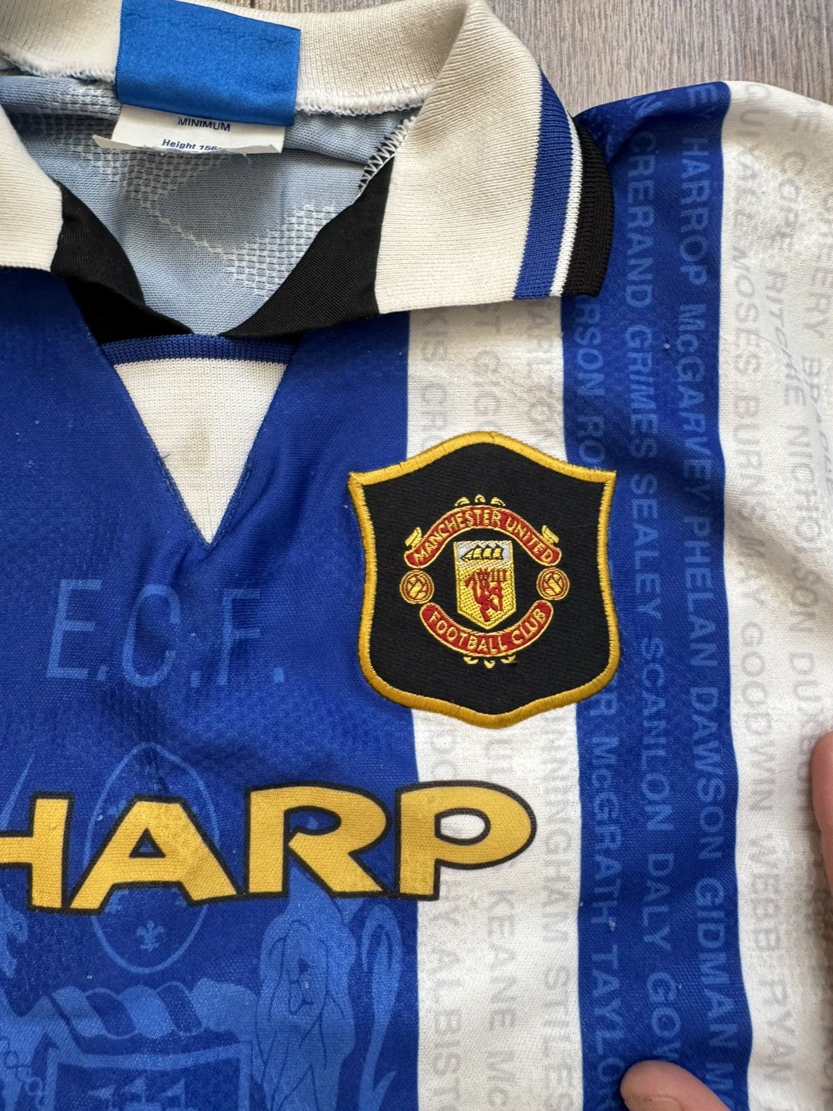 Umbro Boys Kids Umbro Manchester United 1994 1995 Third Football Soccer Shirt Jersey Size US L / EU 52-54 / 3 - 6 Thumbnail