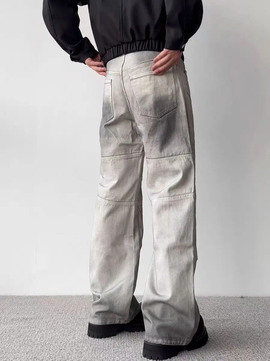 Japanese Brand × Jean Aged Washed Dirty Dyed Biker Denim Trousers Size US 28 / EU 44 - 1 Thumbnail