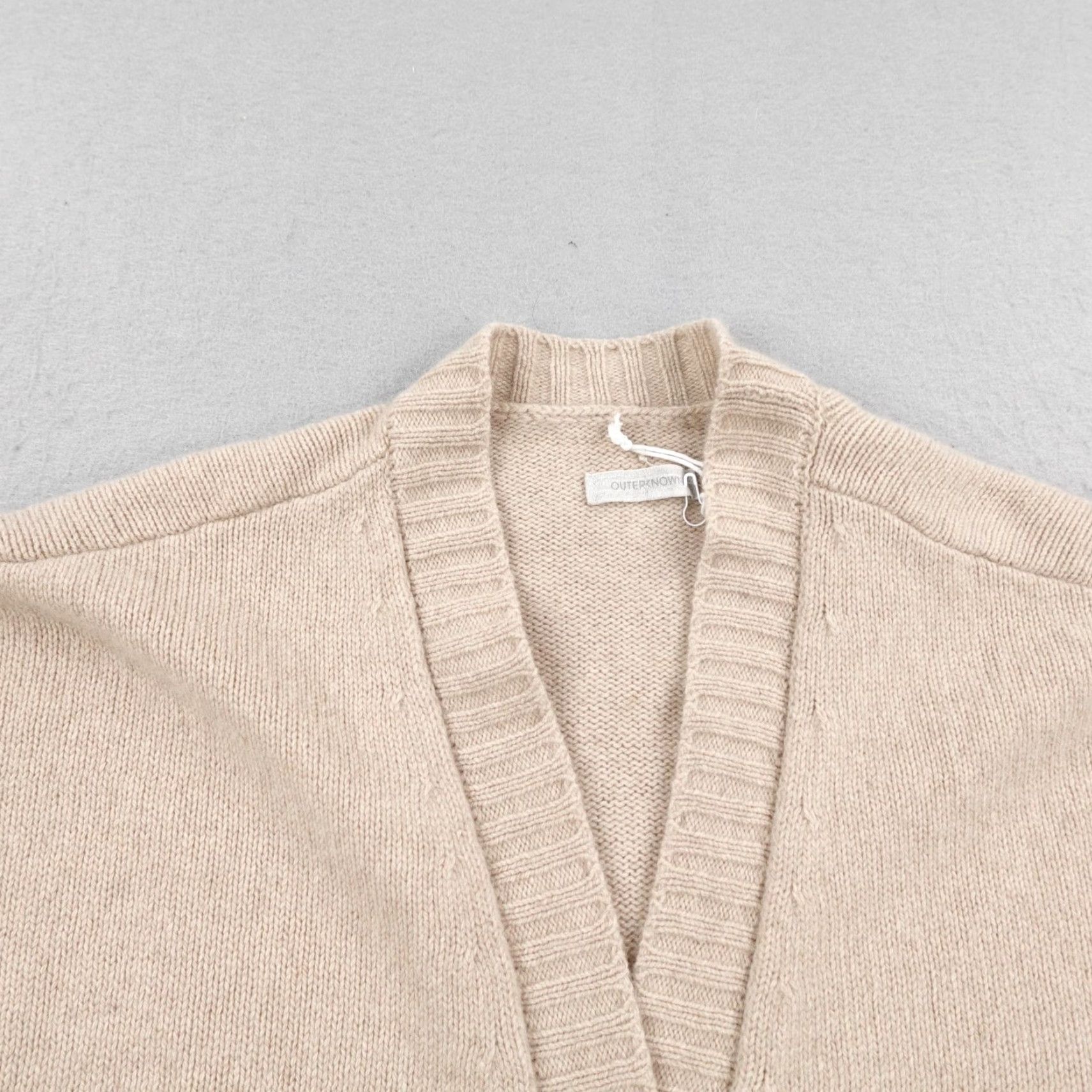 Outerknown Outerknown Sweater Womens Medium Beige Eva Wrap Cardigan Belted Cashmere Wool Size M / US 6-8 / IT 42-44 - 2 Thumbnail