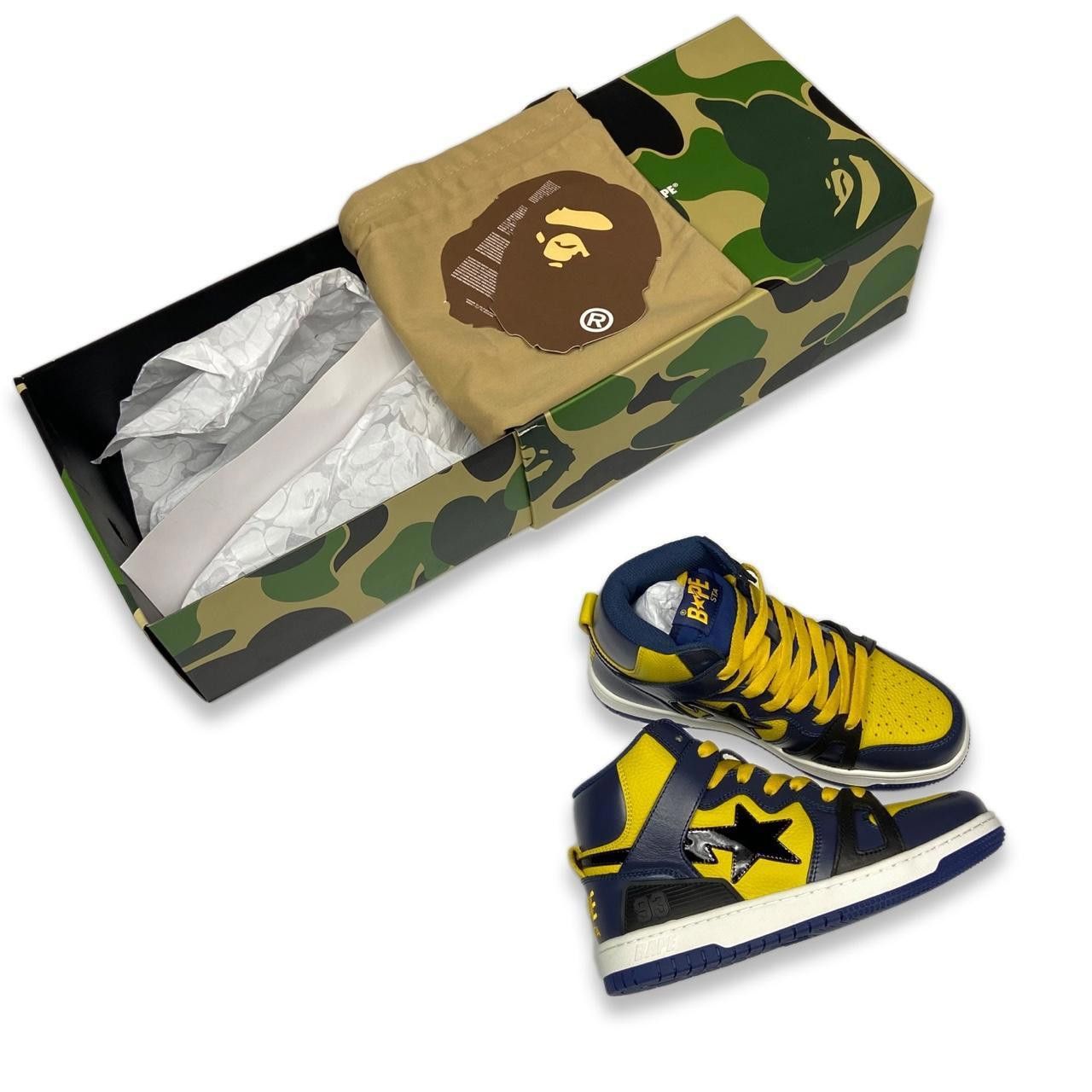 Bape Bapesta 93 Hi Size US 5 / EU 37 - 2 Thumbnail