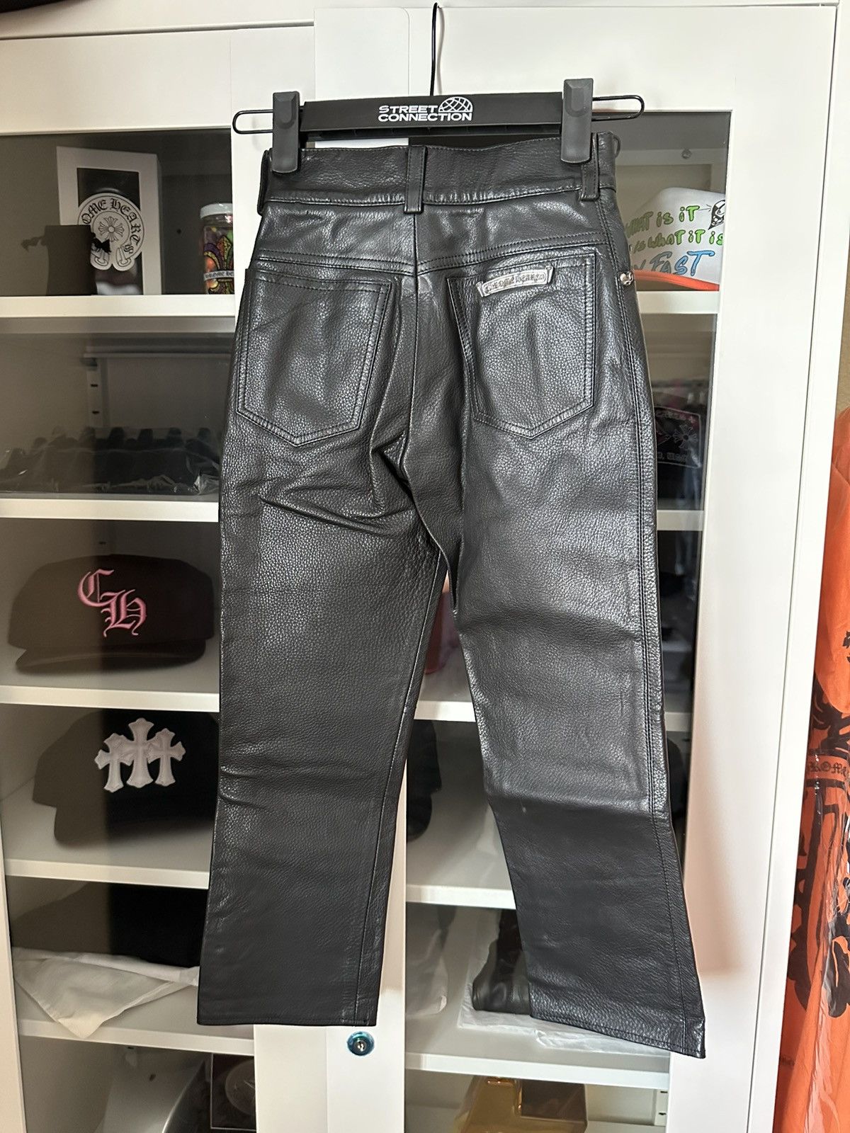 Chrome Hearts CHROME HEARTS HEAVY DUTY LEATHER FLEURKNEE KIDS YOUTH PANTS Size US 26 / EU 42 - 11 Thumbnail