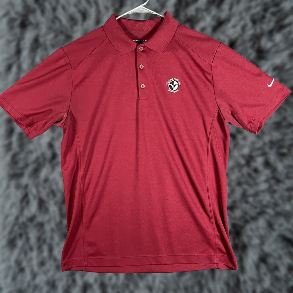 Nike Nike Golf Polo Shirt Mens M Red Tour Performance Dri-FIT Victoria National Short Sleeve Solid Logo Embroidered Swoosh Mens Golf Polo Size US M / EU 48-50 / 2 - 1 Thumbnail