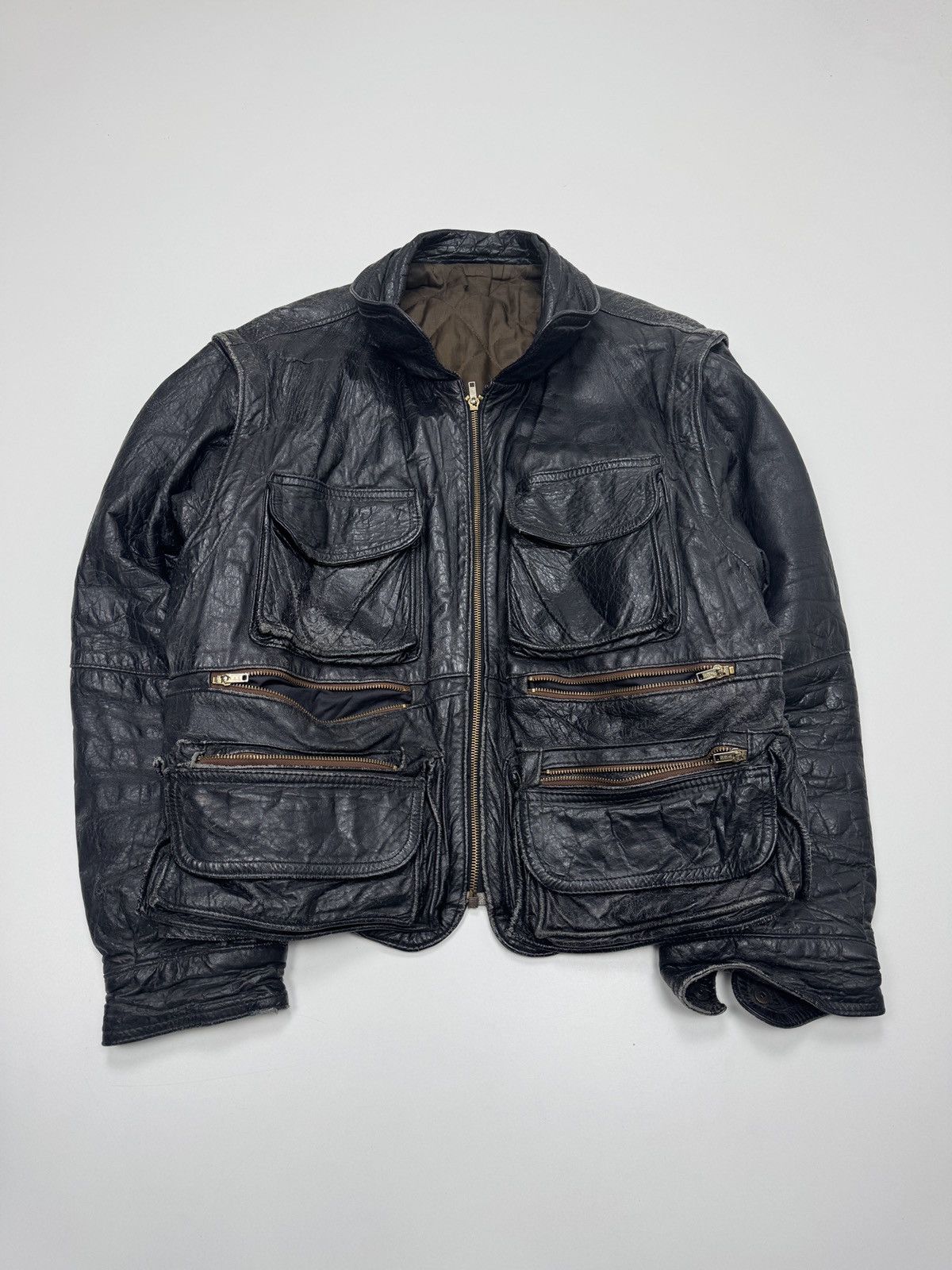 Vera Pelle Vintage Leder Jacke Herren Size US XL / EU 56 / 4 - 1 Thumbnail