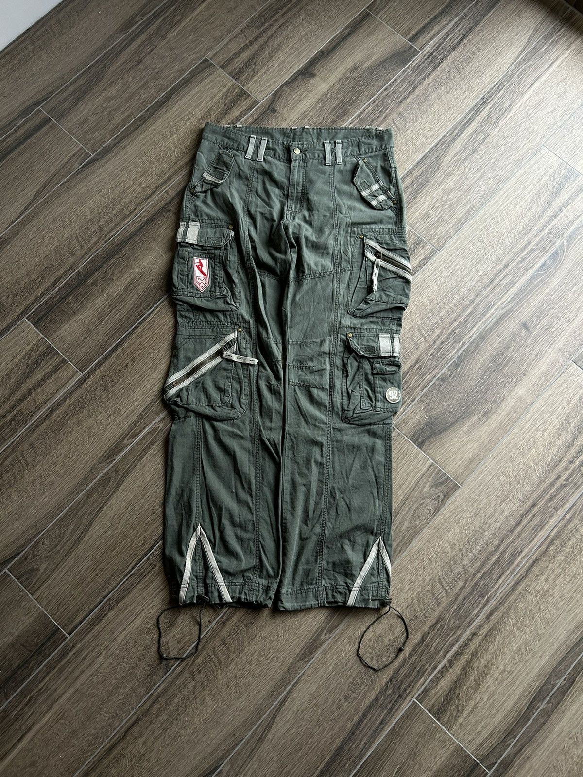 image of Vintage Multi-Pocket Pants Mavi-Wowie in Green, Men's (Size 34)