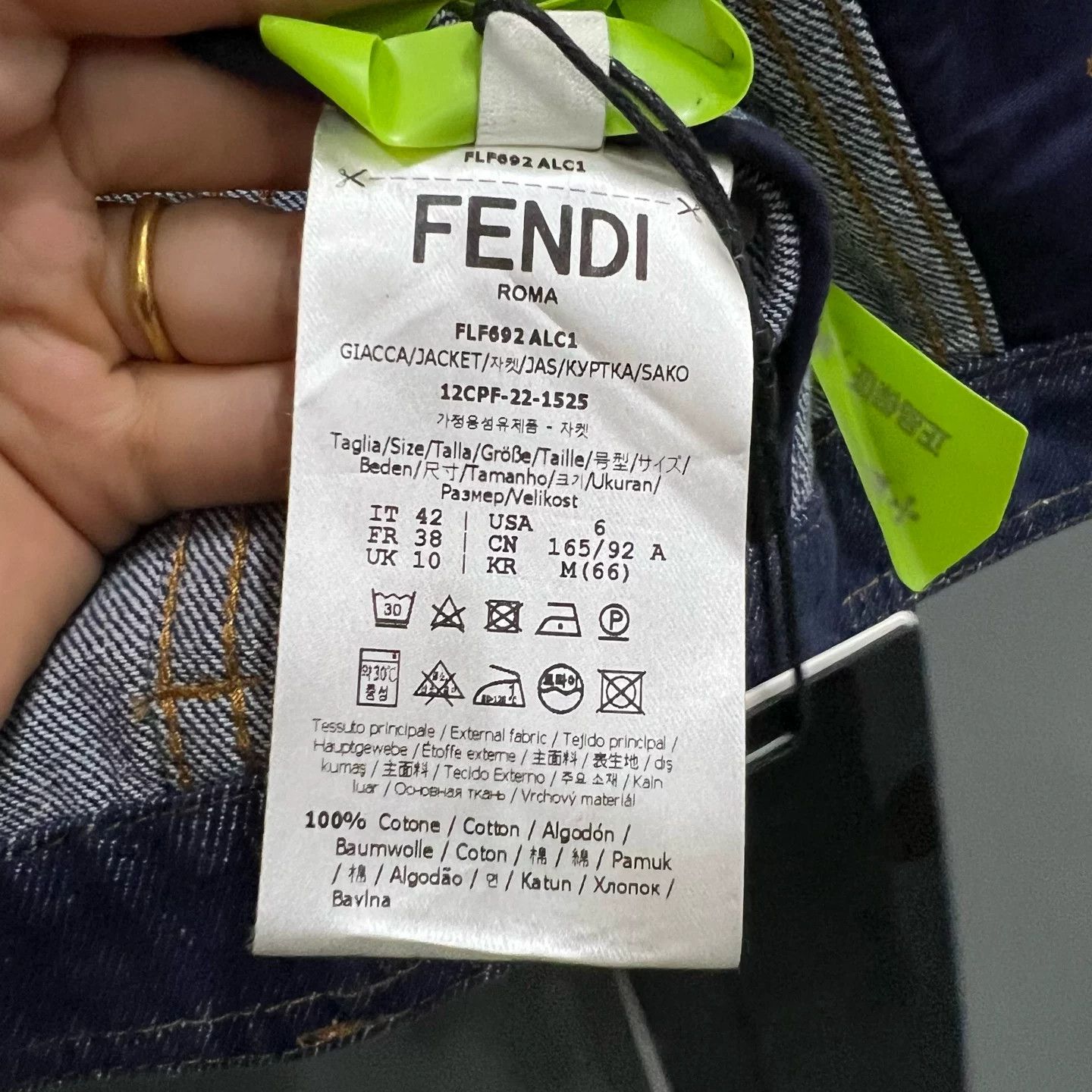 Fendi fendi blue denim jacket size 42 brand Size US XS / EU 42 / 0 - 5 Thumbnail