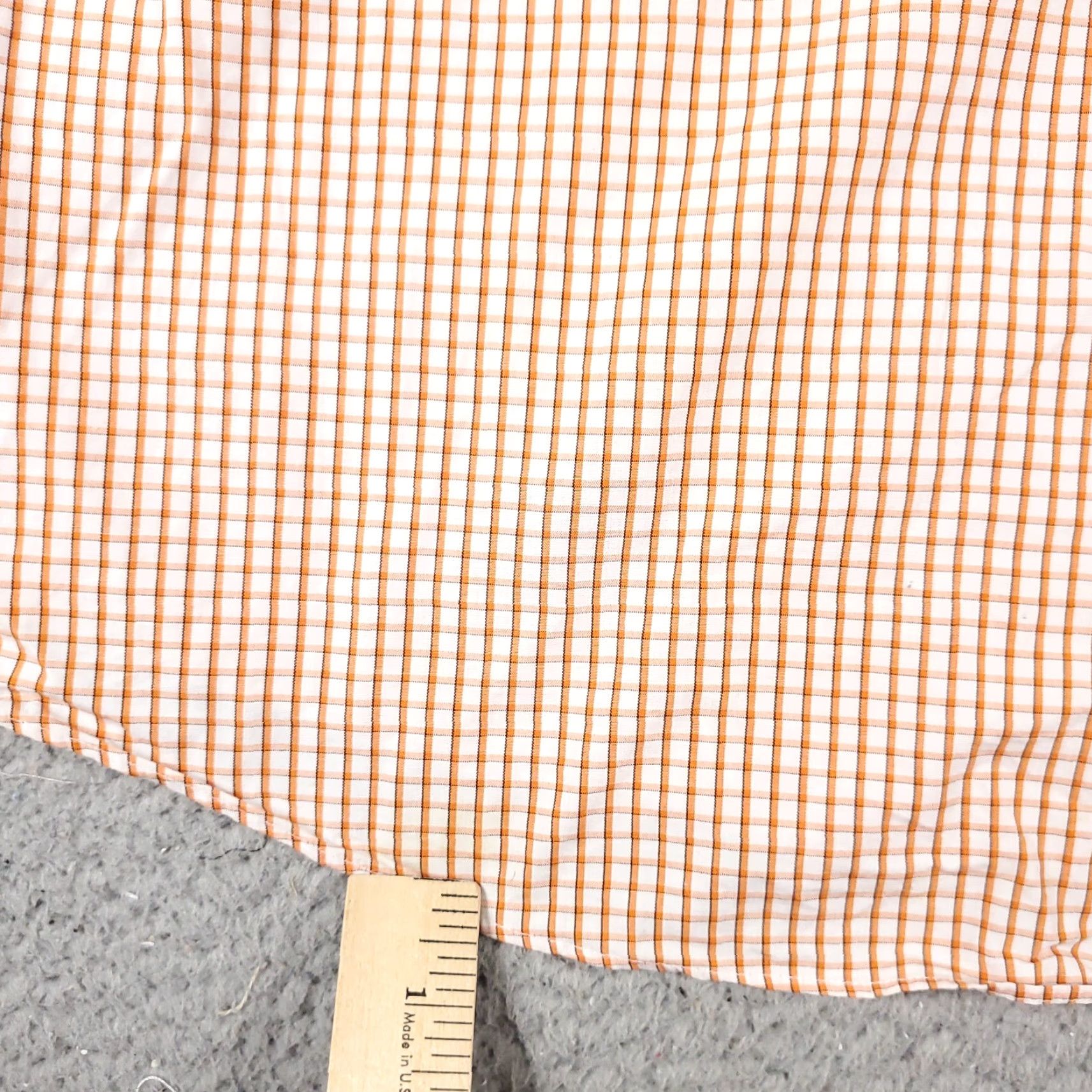 Tommy Hilfiger Tommy Hilfiger Shirt Mens 2XL Orange Check Casual Button Up Long Sleeve Size US XXL / EU 58 / 5 - 4 Thumbnail