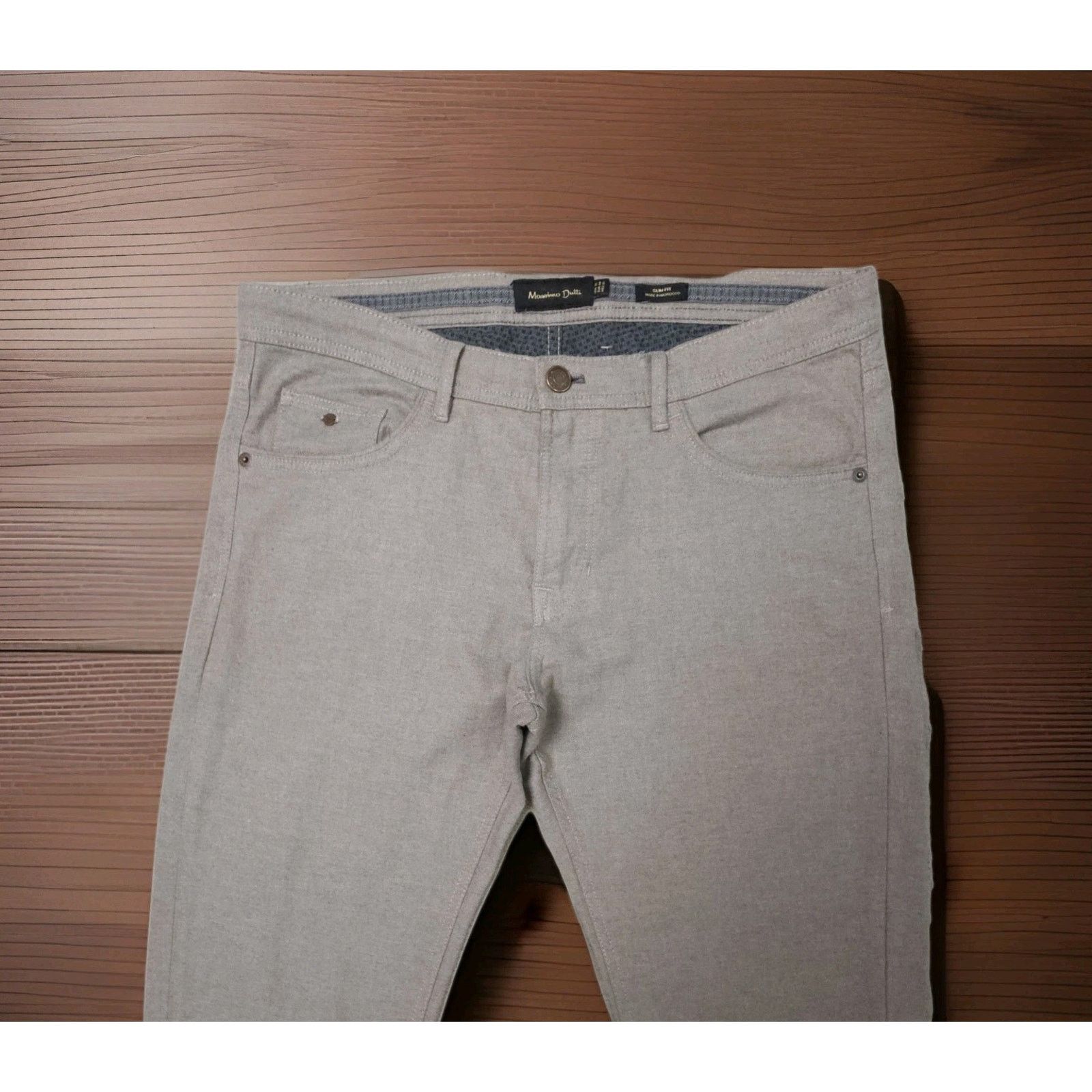 Massimo Dutti Massimo Dutti Men’s Cotton Stretch Slim Fit Chino Pants Size US 31 - 3 Thumbnail