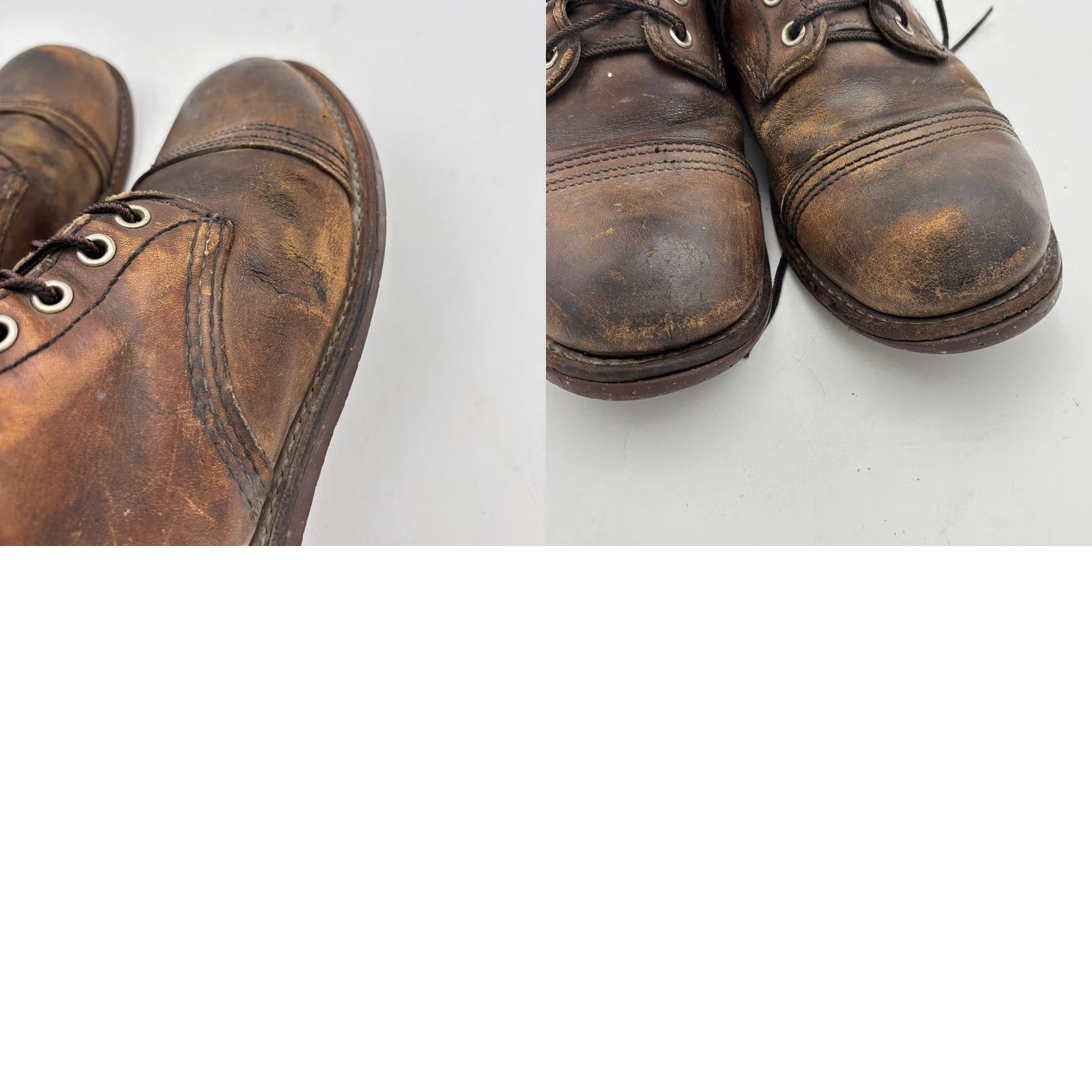 Red Wing Red Wing Work Boots Men's 7.5D Workwear Leather 6 Inch Iron Ranger Combat Brown Size US 8 / EU 41 - 9 Thumbnail