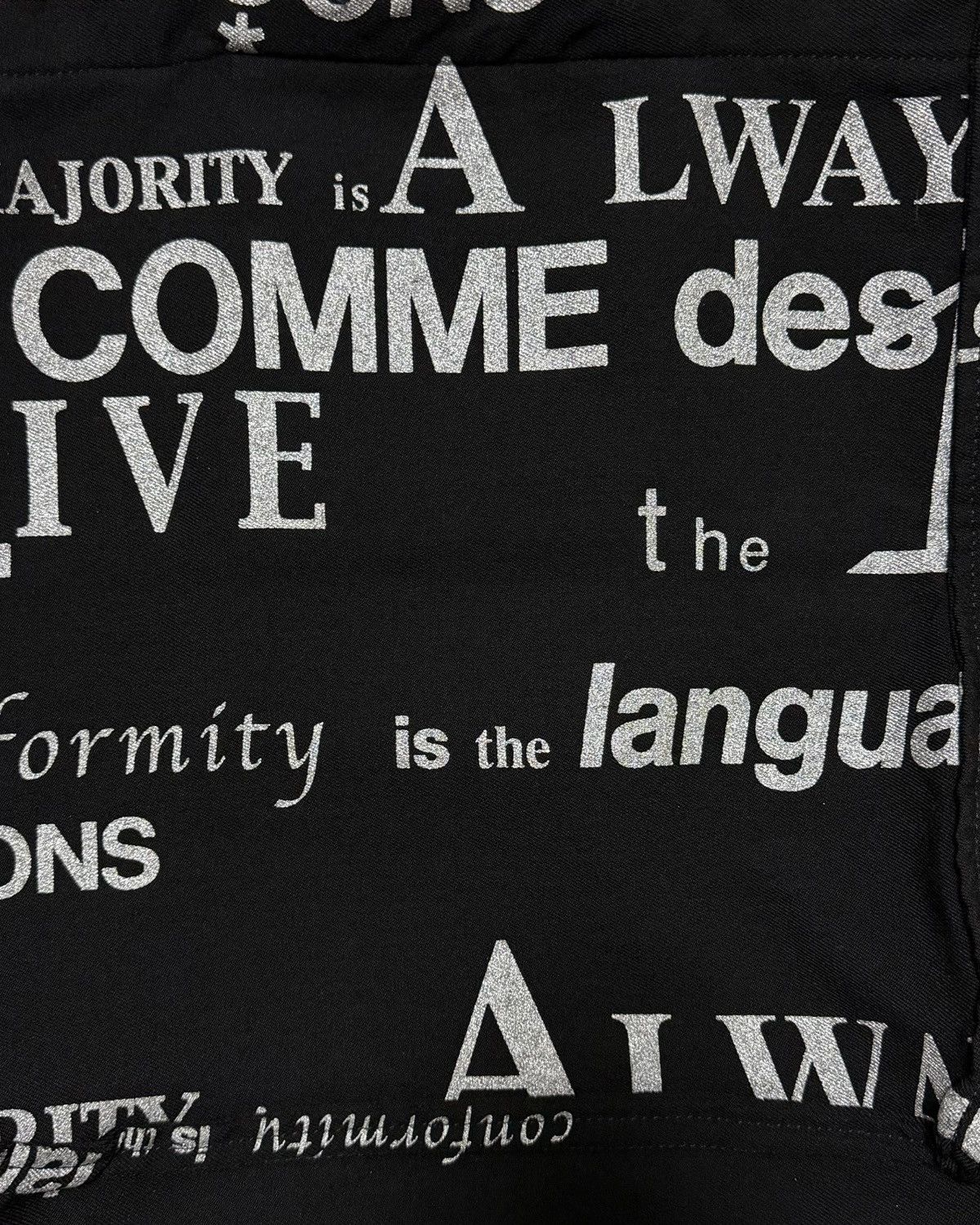 Comme des Garcons COMME DES GARÇONS Fall Winter 2003 Typography Logo Tote Bag Size ONE SIZE - 5 Thumbnail