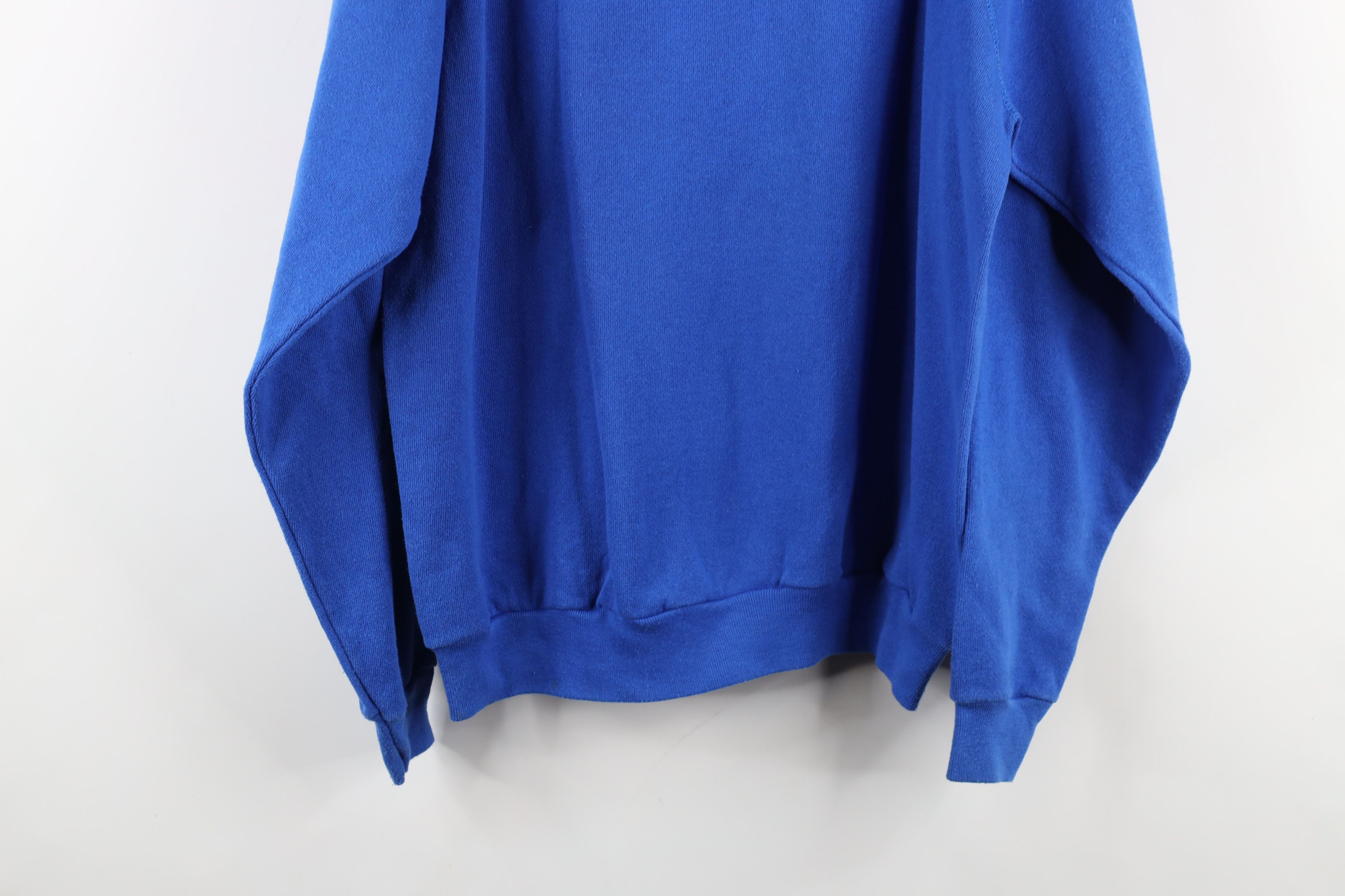 Vintage Vintage 90s Streetwear Crewneck Sweatshirt Royal Blue USA Size US L / EU 52-54 / 3 - 11 Thumbnail