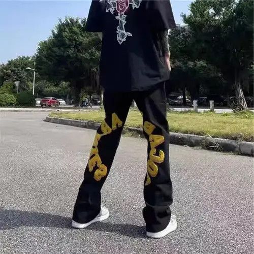 Japanese Brand × Jean Street letter embroidered straight casual jeans Size US 32 / EU 48 - 2 Thumbnail