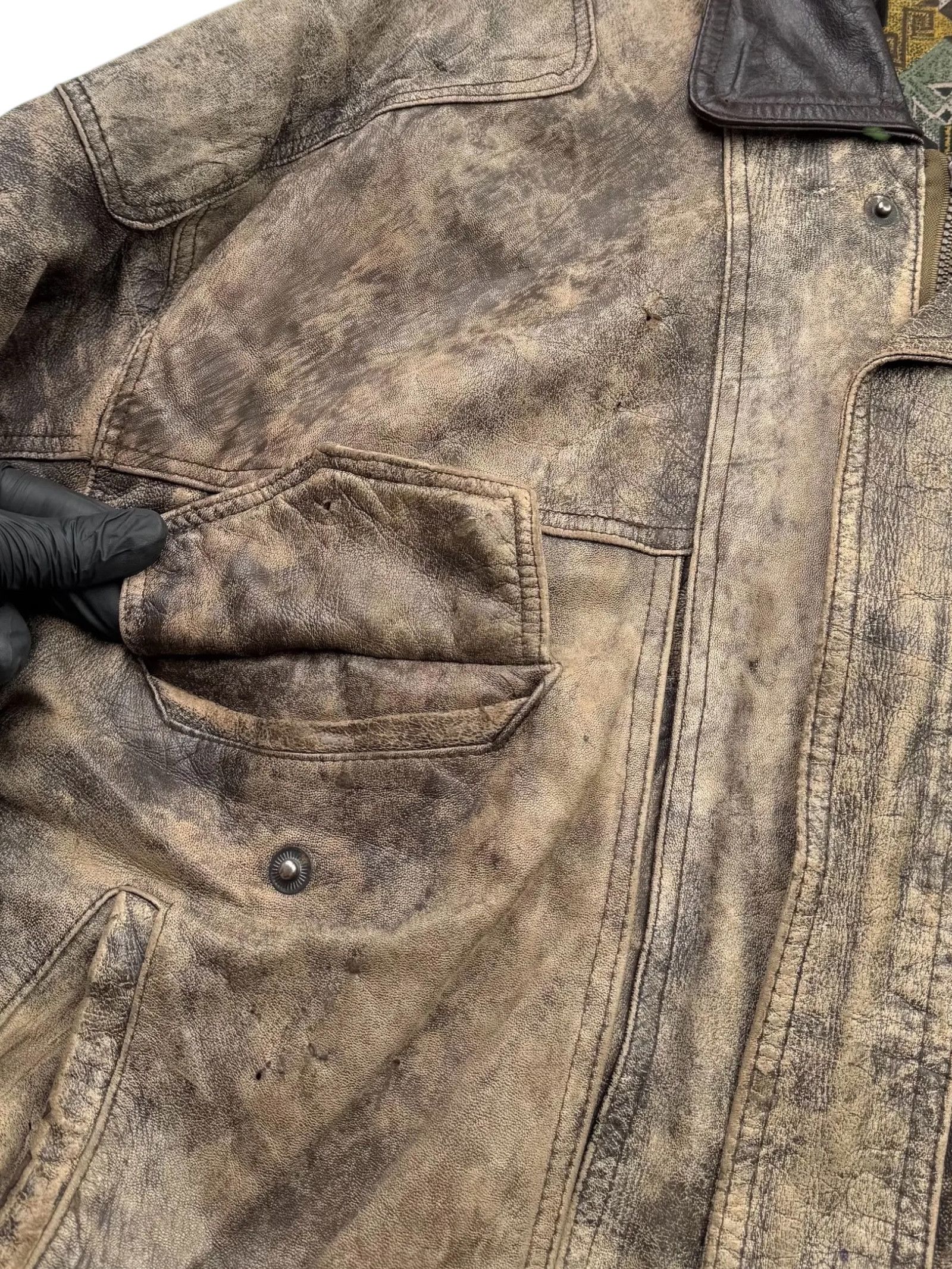 Other Vintage Time Faded Leather Jacket M115D15(E2)(V8) Size US XL / EU 56 / 4 - 4 Thumbnail