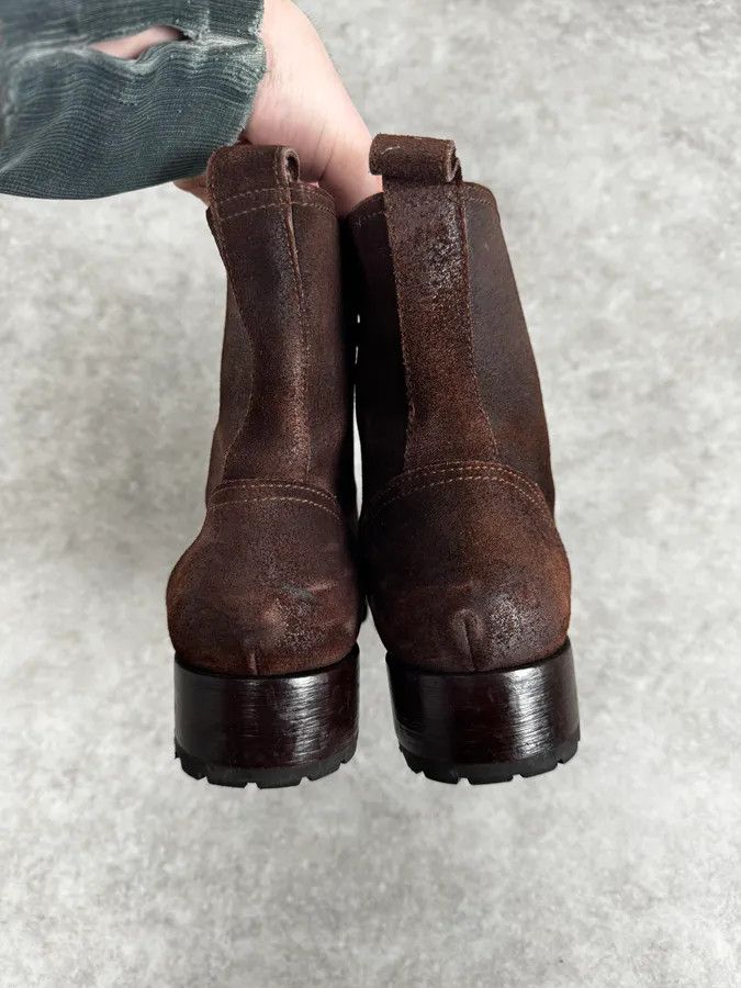 Dsquared2 Dsquared2 Brown Suede Lace-Up Leather Boots Size US 8 / EU 41 - 6 Thumbnail