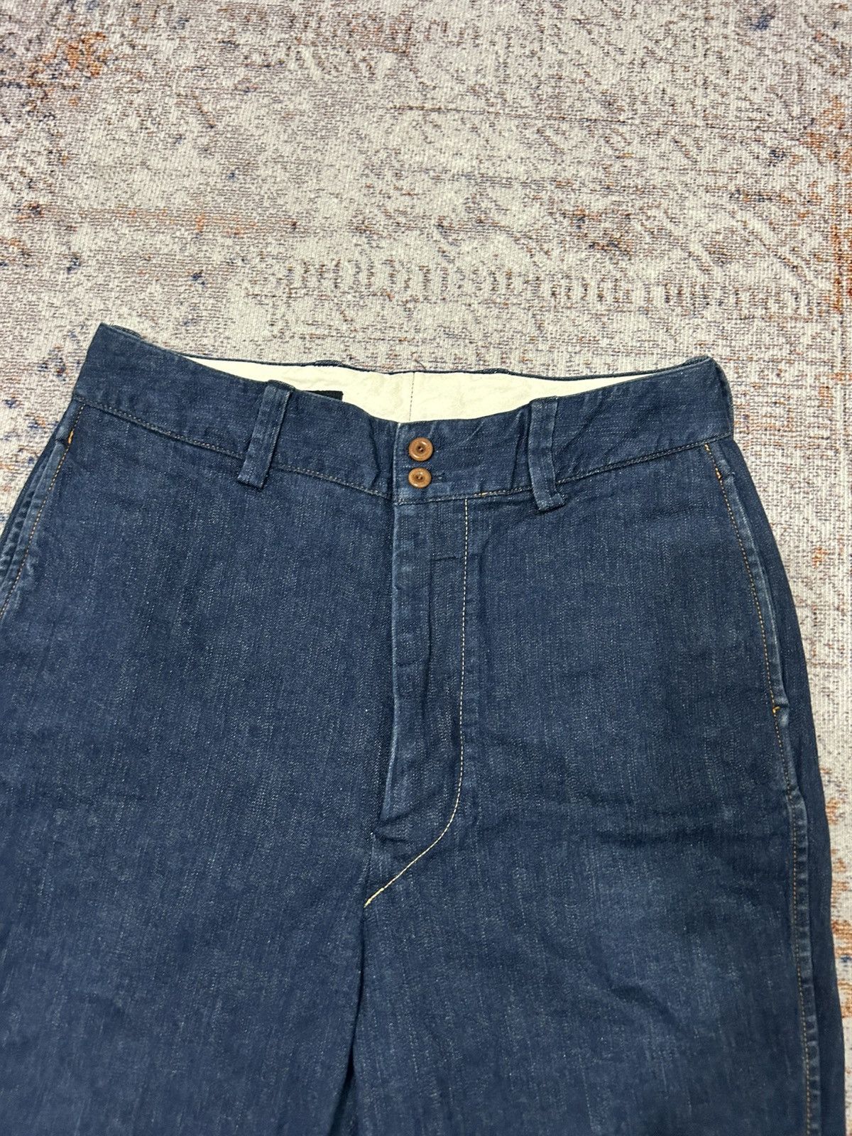45rpm 45Rpm Japan Denim Bottom button Pants Size US 27 - 7 Thumbnail