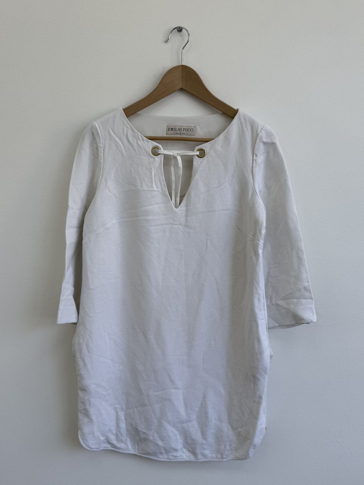 Emilio Pucci Emilio Pucci White Mini Dress Size 46 Size L / US 10 / IT 46 - 1 Thumbnail