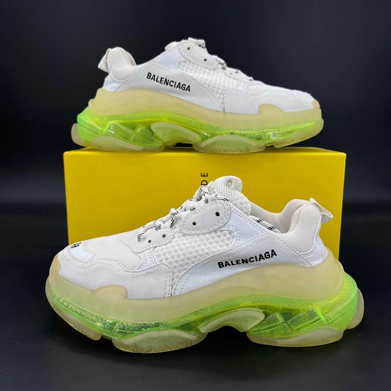 Balenciaga Balenciaga Triples White Green 38 2x worn box Size US 7.5 / IT 37.5 - 2 Thumbnail