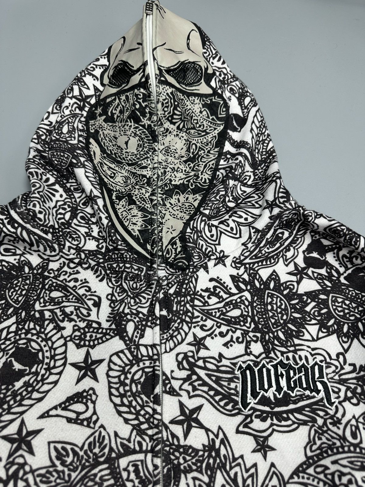 Tapout No Fear Skull Face Zip Hoodie Opium Paiesley Size US M / EU 48-50 / 2 - 6 Thumbnail