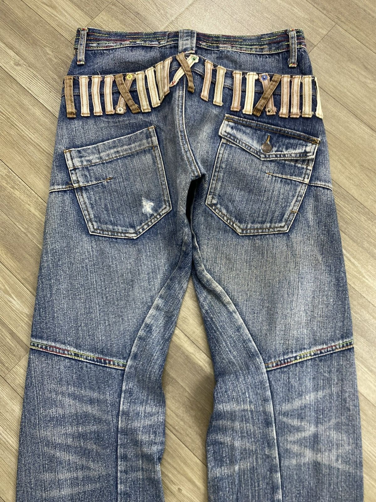 Japanese Brand 2000s Breathmint Double Waist Distressed Punk Lgb Jeans Y2K Size US 30 / EU 46 - 15 Thumbnail