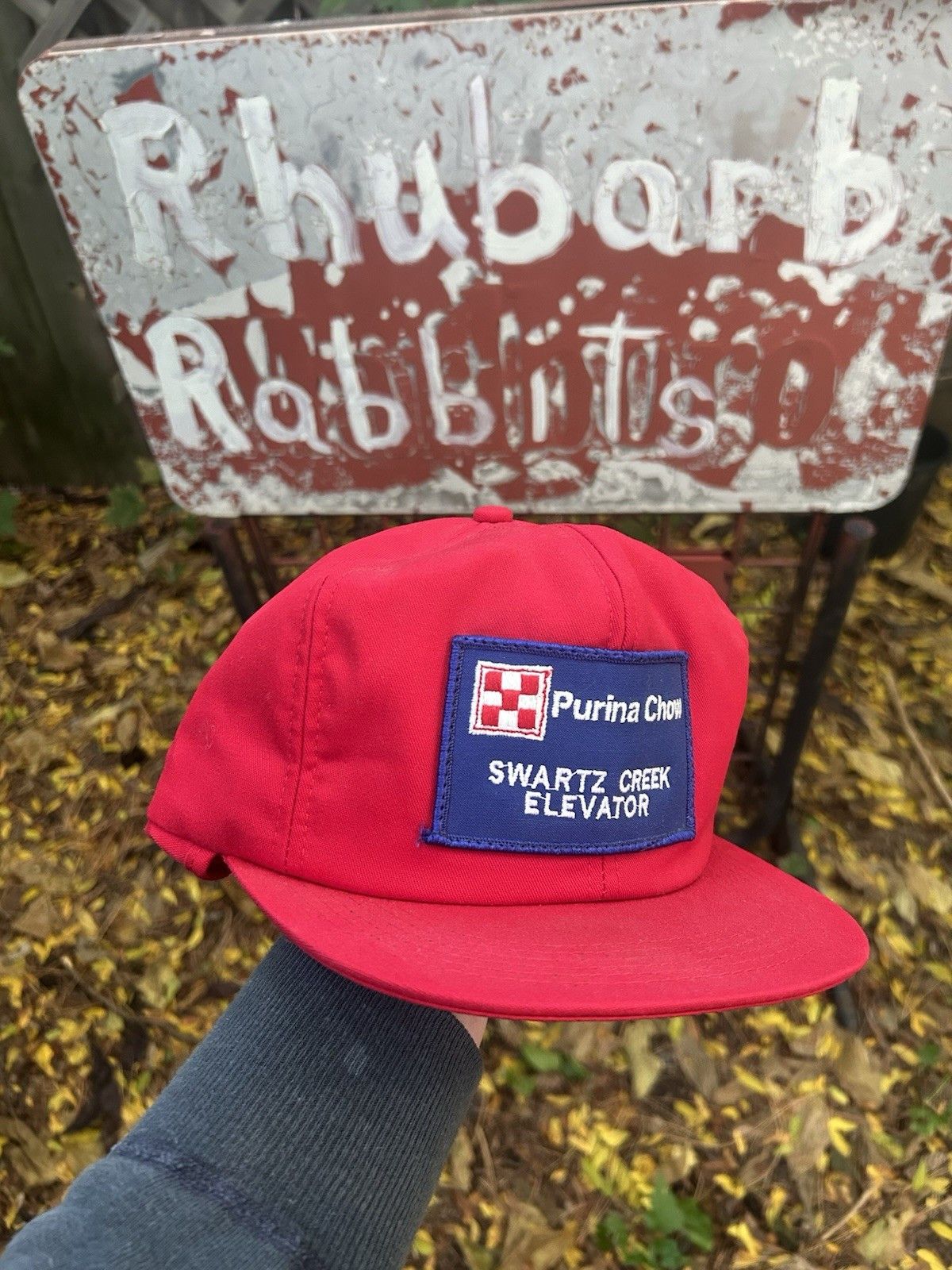 Vintage trapper hat flap k products purina chow patch Michigan USA Size ONE SIZE - 1 Thumbnail