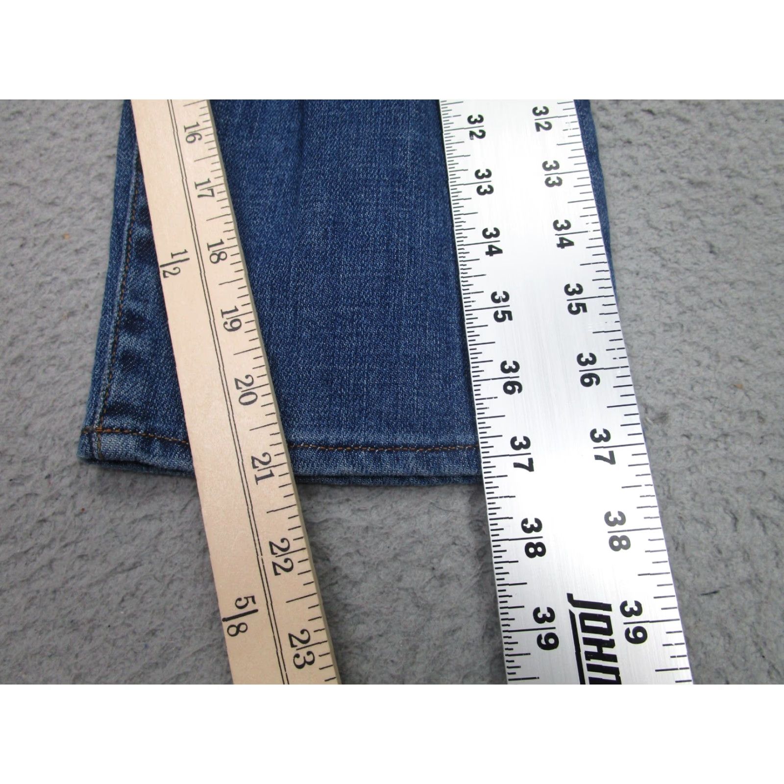 Vintage ISKO Womens Blue High Rise Drop Crotch Jeans Ankle Style Regular Fit Size 30 Size 30" / US 8 / IT 44 - 5 Thumbnail