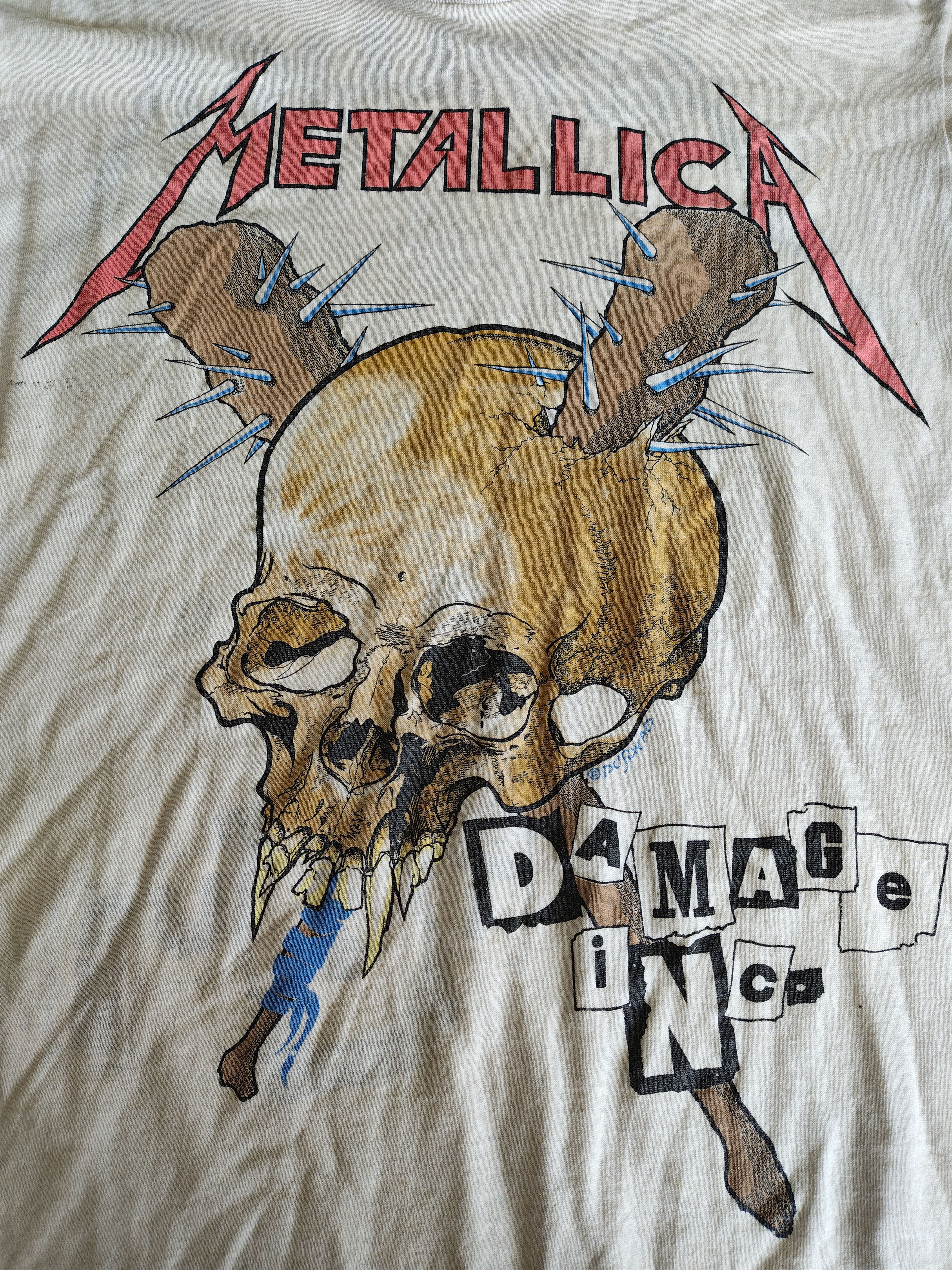Vintage Vintage 1986 Metallica Damage Inc. Pushead Tour Shirt OG Size US XS / EU 42 / 0 - 2 Thumbnail