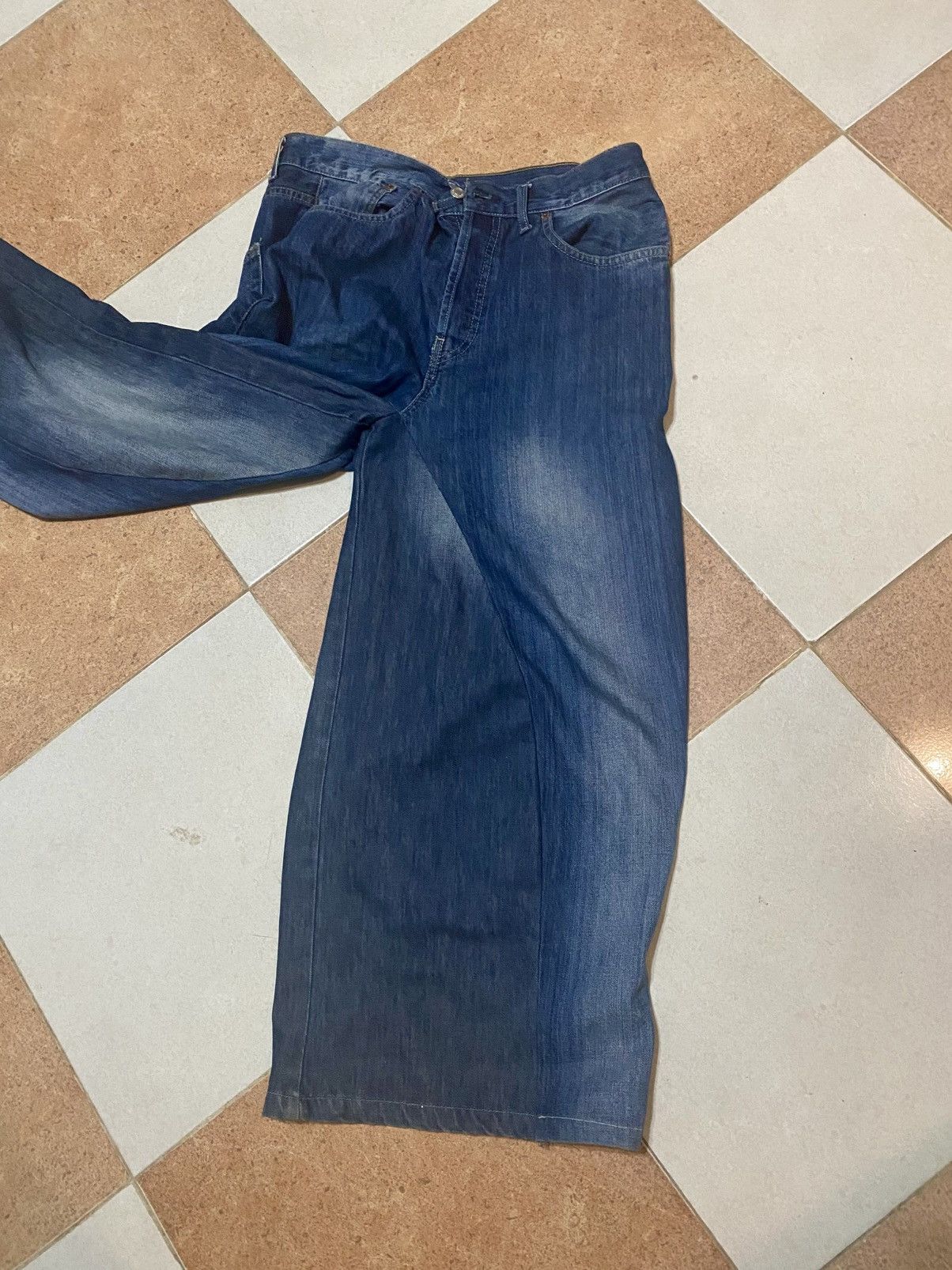 Levi's Vintage Clothing Levis 501 Baggy Wide Leg Faded Jeans Size US 44 / EU 60 - 7 Thumbnail