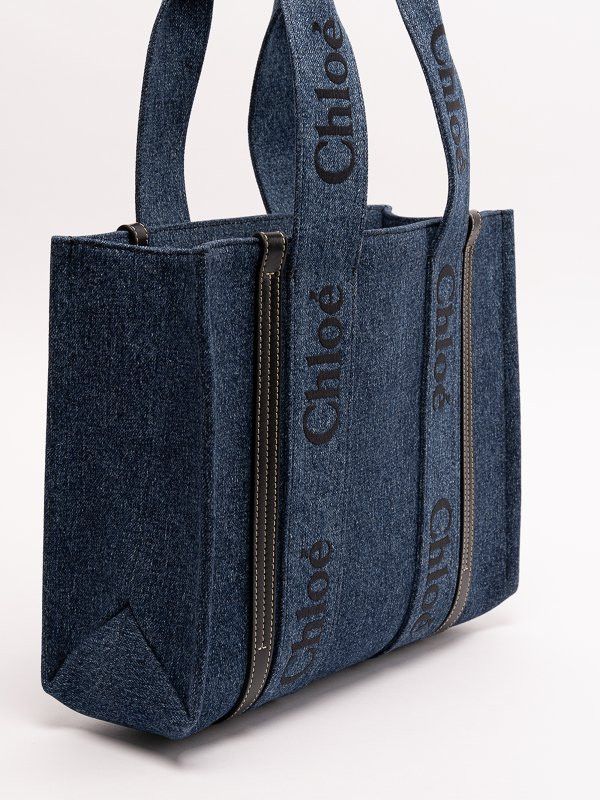 Chloe o1loc1c10226 Size: OS / Woody Medium Bag in Denim Size ONE SIZE - 3 Thumbnail