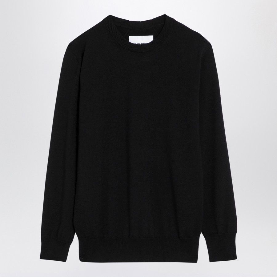 Jil Sander o1d2blof0824 Wool Crew-neck Sweaters in Black Size S / US 4 / IT 40 - 1 Thumbnail