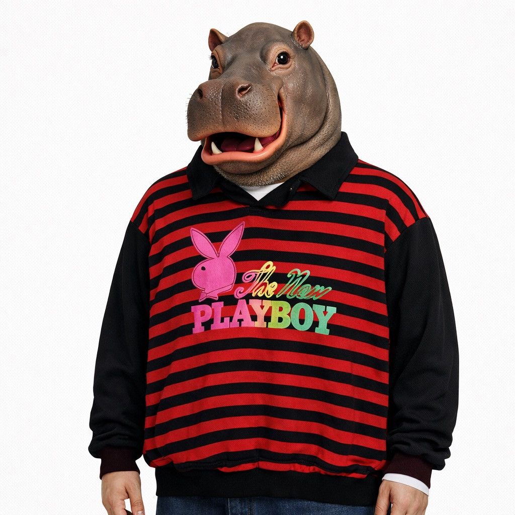 Playboy Vintage Playboy Striped Rugby Polo Size US L / EU 52-54 / 3 - 1 Thumbnail