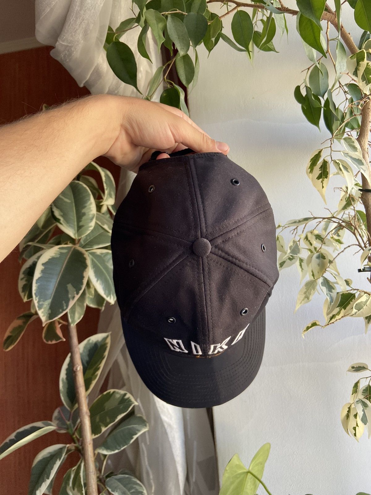Nike × Vintage 90s Nike Central Swoosh Vintage Y2K Nylon Retro Cap Hat Size ONE SIZE - 8 Thumbnail