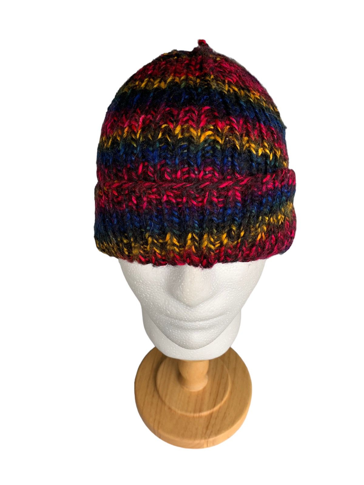 Japanese Brand × Kapital × Vintage Hippies style Multicolour Knitted Beanie Hats Size ONE SIZE - 2 Thumbnail