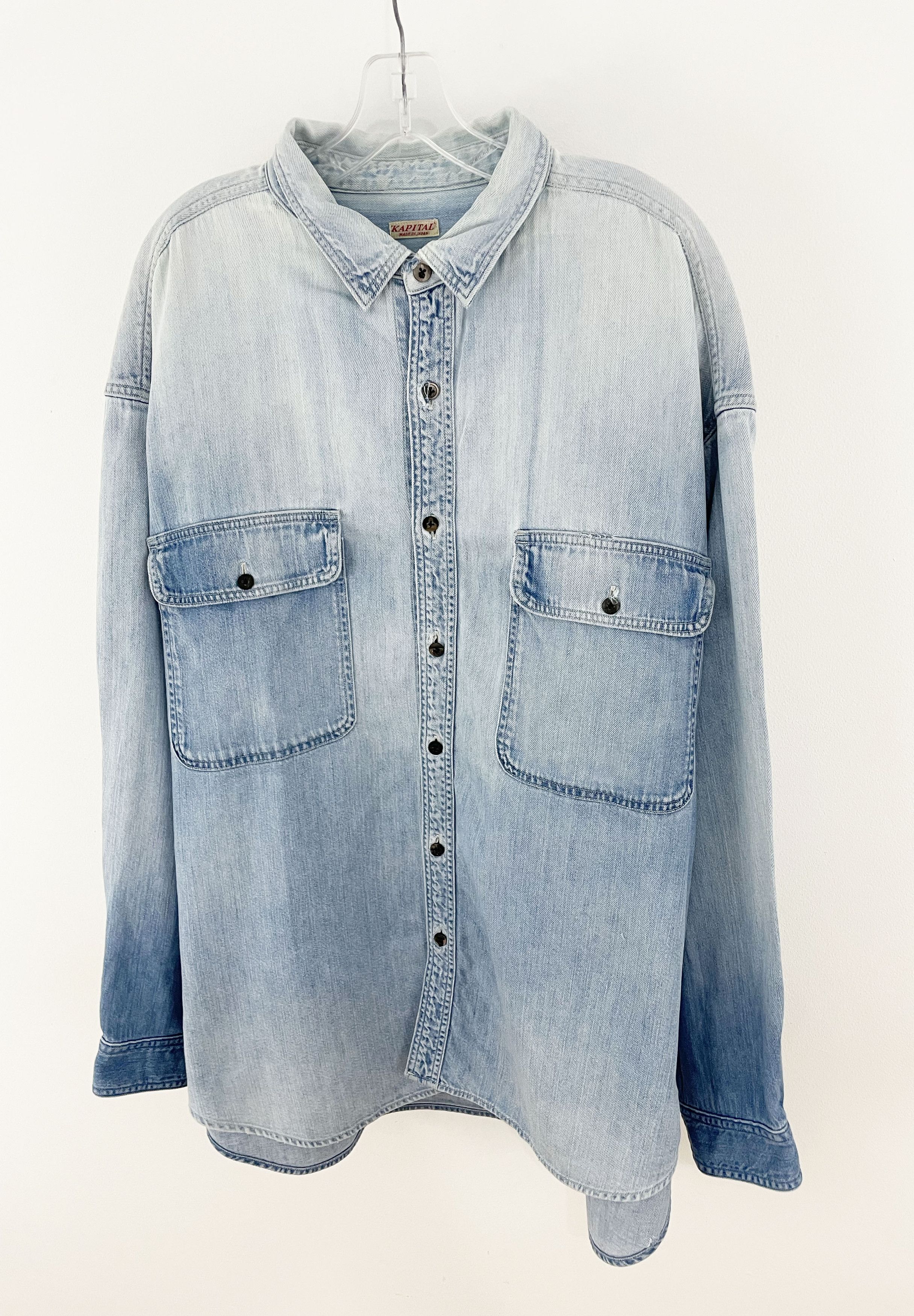 Kapital Cargo Denim Shirt Size US XXL / EU 58 / 5 - 2 Thumbnail
