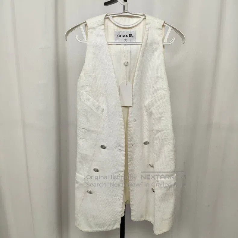 Chanel Chanel Cotton blouse vest Size XS / US 0-2 / IT 36-38 - 1 Thumbnail