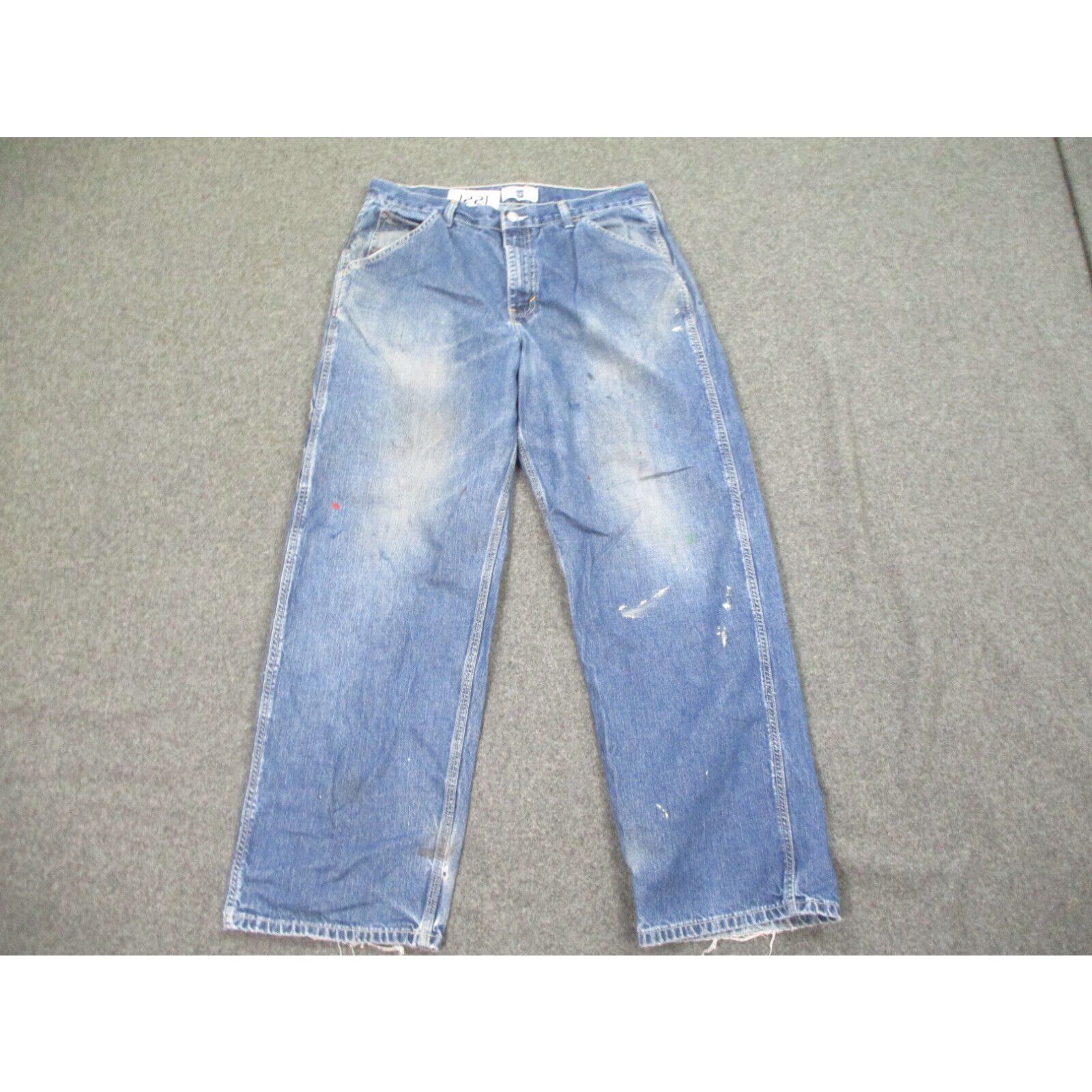 Gap Gap Carpenter Jeans Mens 34X30 Blue Artist Paint Splatter Beaters