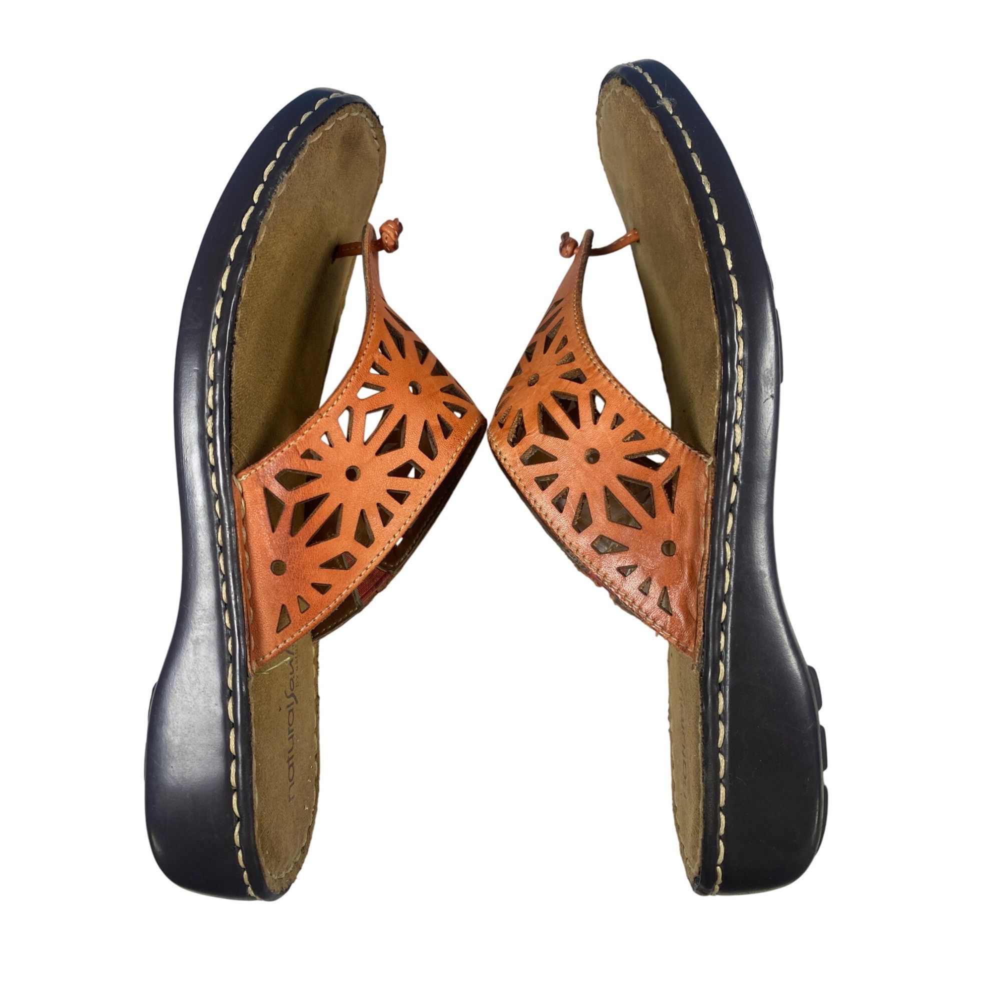 Naturalizer Natural Soul by Naturalizer Leather Slip On Flip Flops Sanda Size US 9.5 / IT 39.5 - 4 Thumbnail