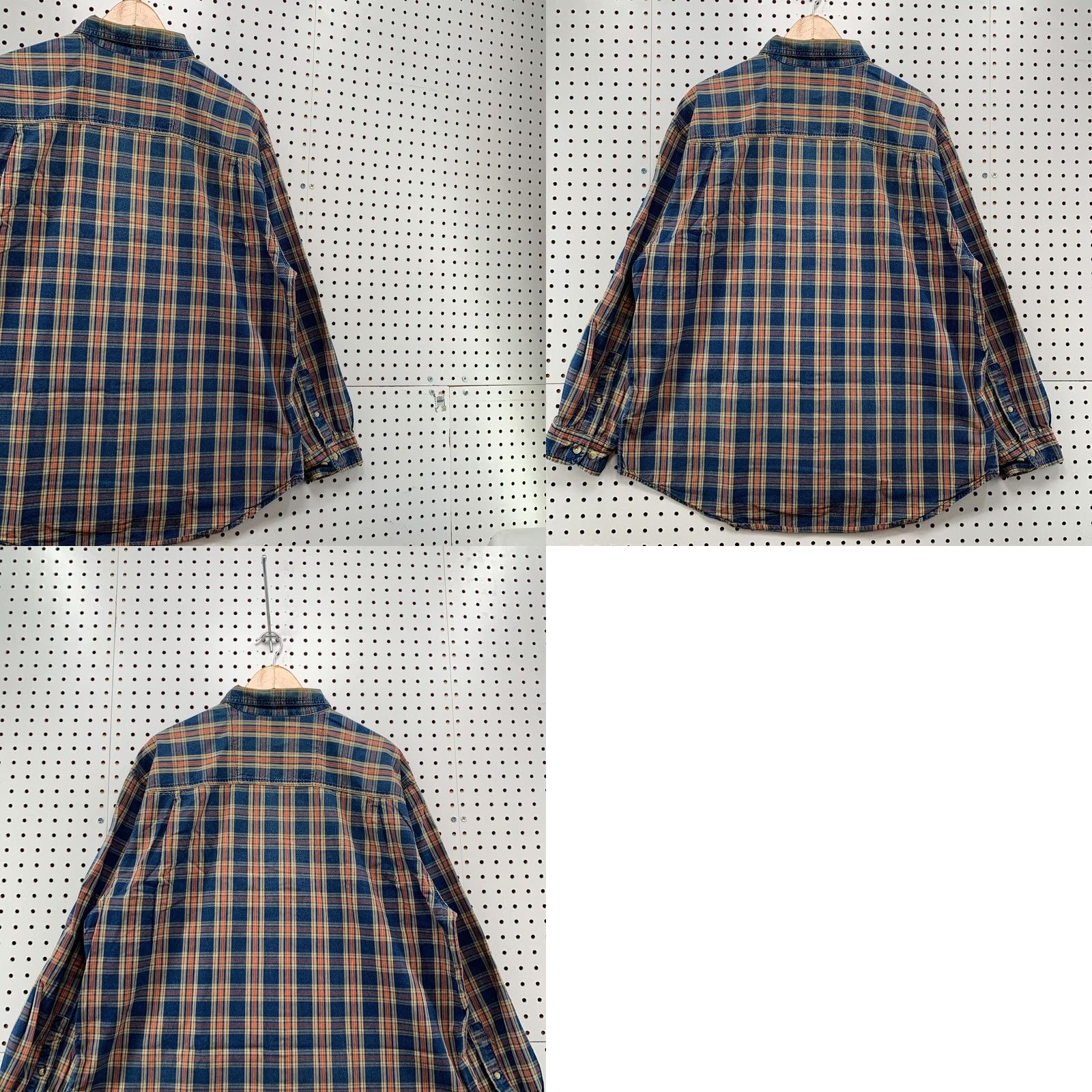 Wrangler Wrangler Hero Button Down Shirt Plaid Long Sleeve Mens XL Blue Red 26x31 Size US XL / EU 56 / 4 - 10 Thumbnail