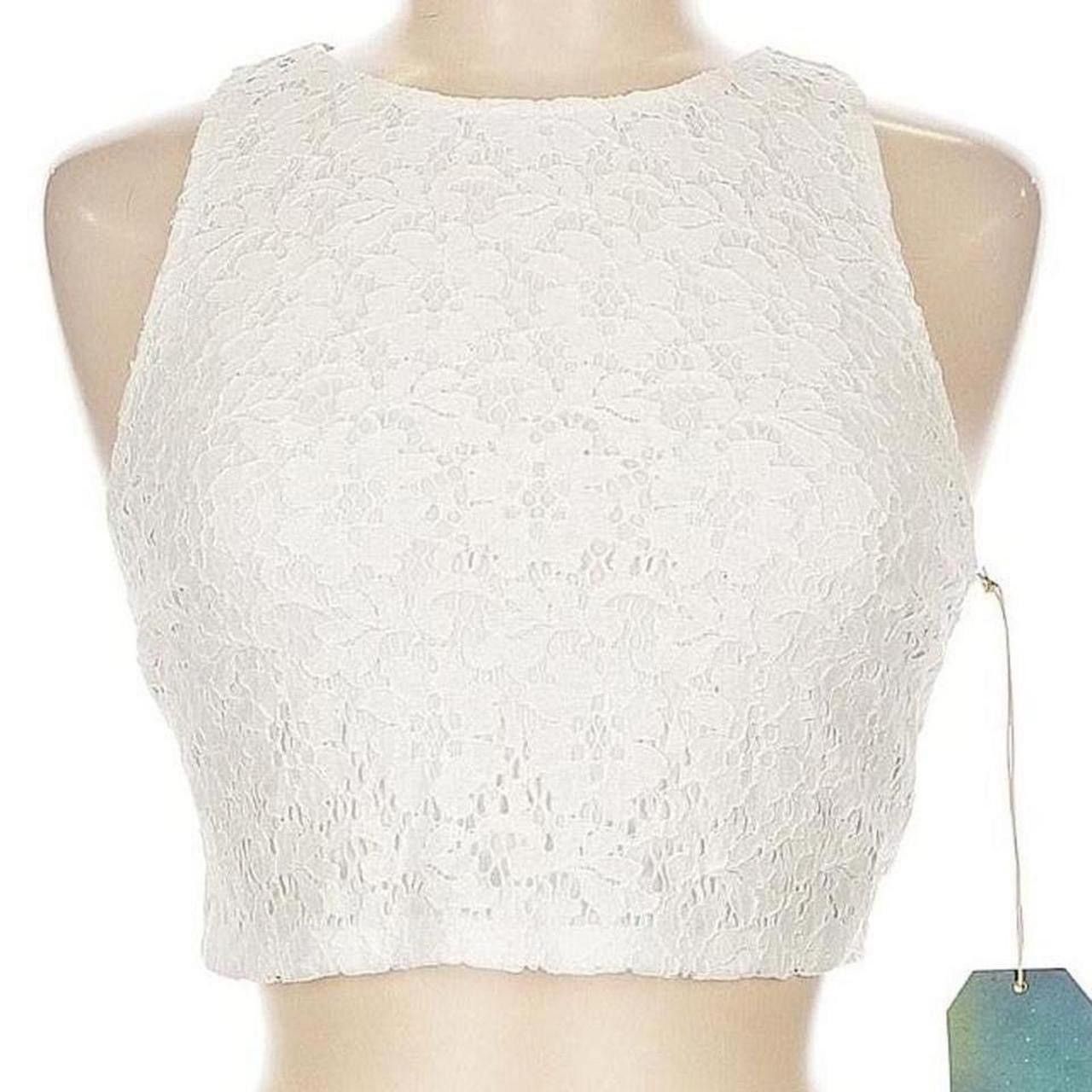 Show Me Your MuMu Show Me Your Mumu White lace cropped sleeveless top eyelet Size M / US 6-8 / IT 42-44 - 1 Thumbnail