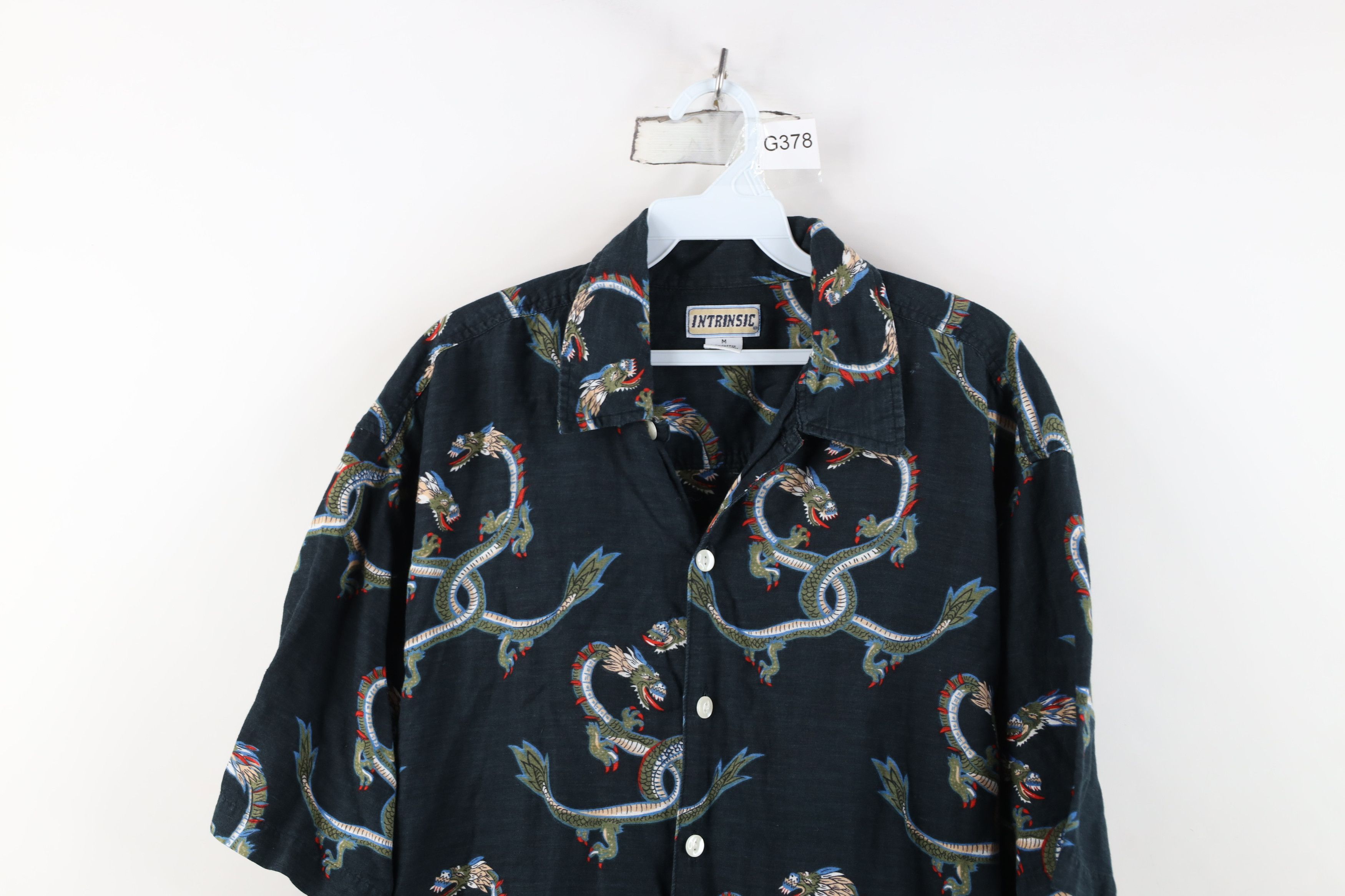 Vintage Vintage 90s Y2K Streetwear Dragon All Over Button Shirt Size US M / EU 48-50 / 2 - 2 Thumbnail