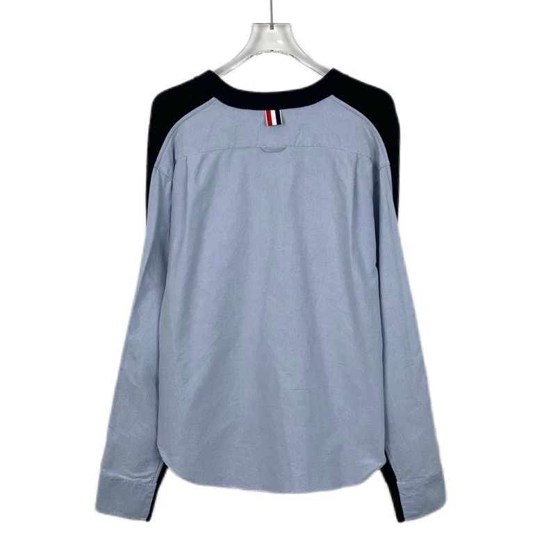 Thom Browne Thom Browne Size 00 Color-matched classic four-bar V-neck Size XXS / US 00 / IT 34 - 2 Thumbnail