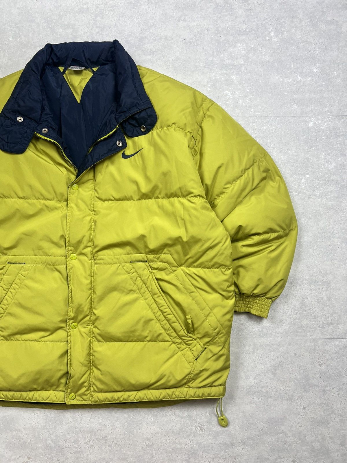 Nike 90s Nike Double Swoosh Vintage Y2K Oversized Puffer Jacket Size US XL / EU 56 / 4 - 4 Thumbnail