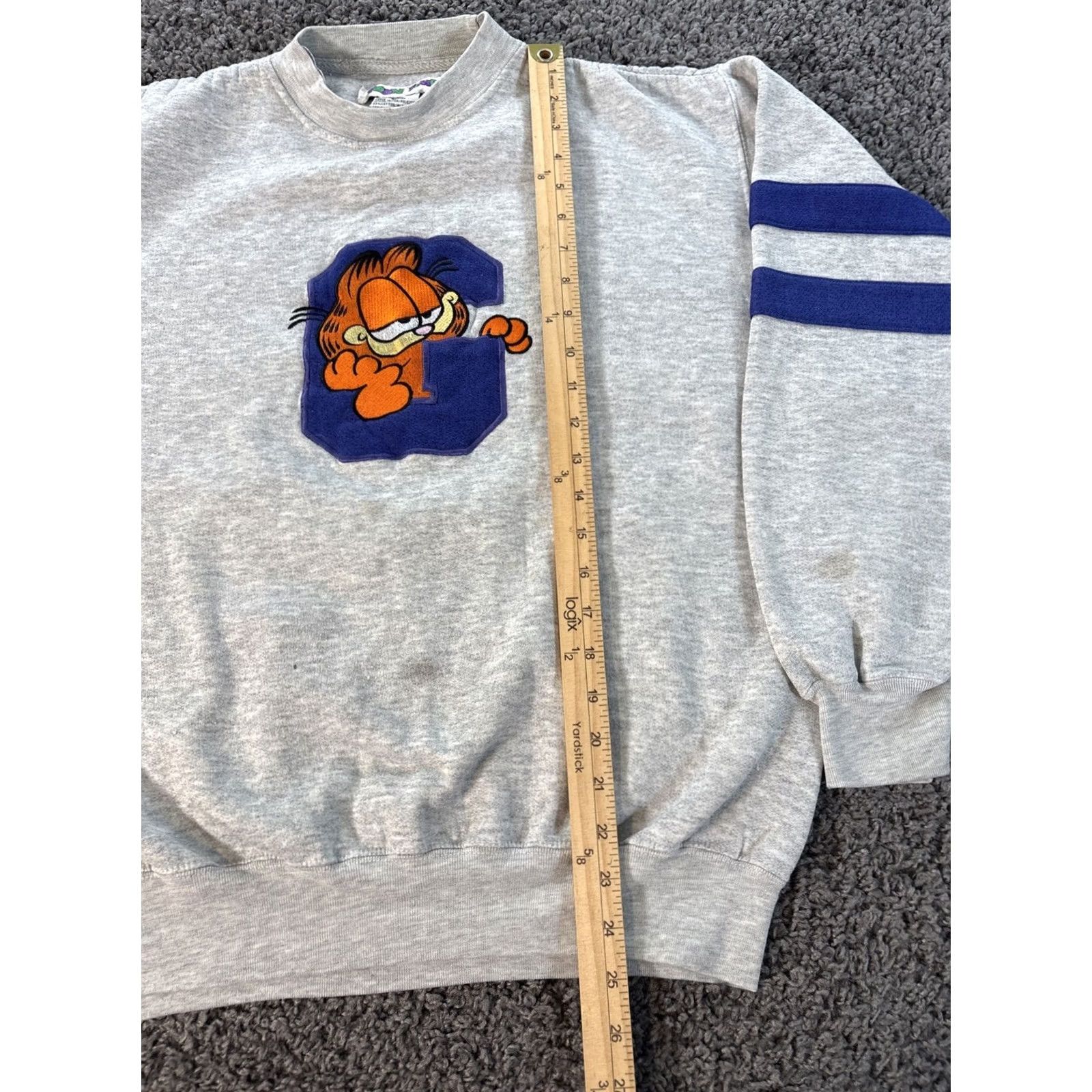 Vintage VINTAGE Tune Time Sweatshirt Stripe Embroidered 90s Mens M White Crew Neck Pullover Fleece Size US M / EU 48-50 / 2 - 2 Thumbnail
