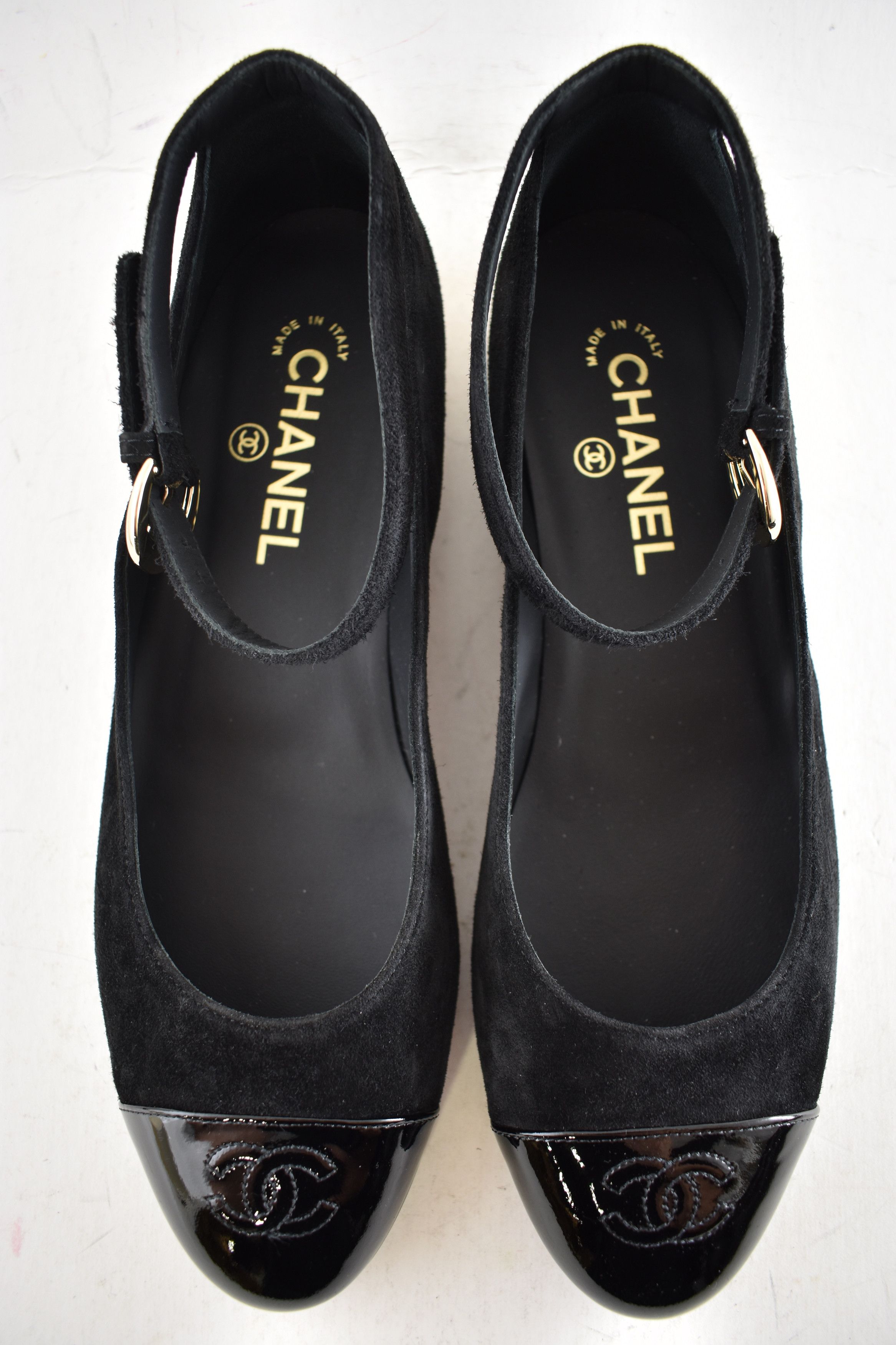 Chanel 24K Patent CC Mary Jane Ankle Strap Ballerina Ballet Flat 40 Size US 10 / IT 40 - 9 Thumbnail
