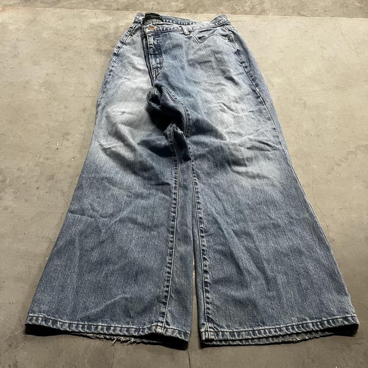 Vintage Vintage Y2K/2000s Baggy Bootcut Skater Style Light Wash Denim Jeans! Size US 42 / EU 58 - 3 Thumbnail