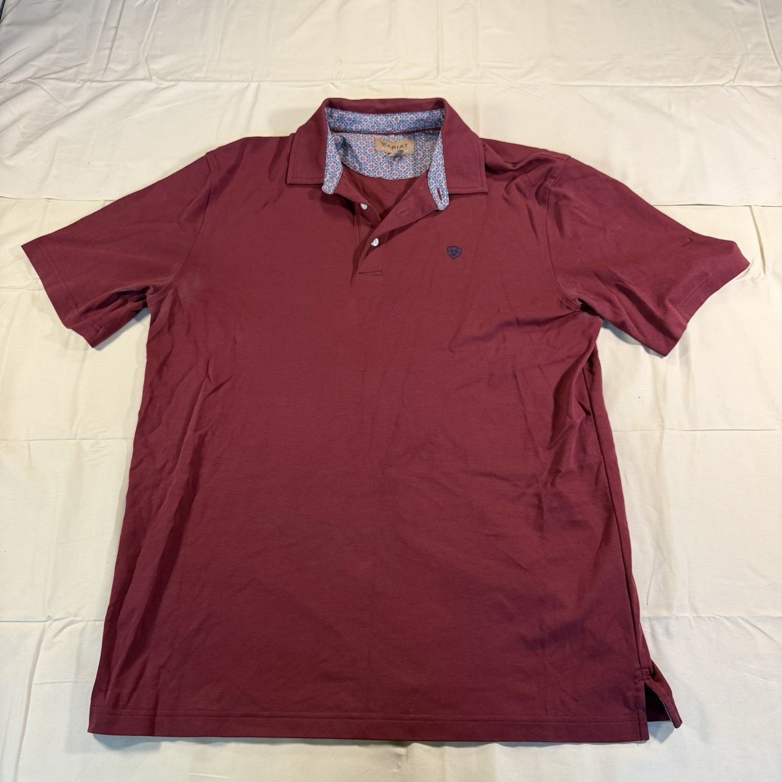 Ariat Ariat Wrinkle Free Polo Performance Mens Size Large Maroon Size US L / EU 52-54 / 3 - 2 Thumbnail