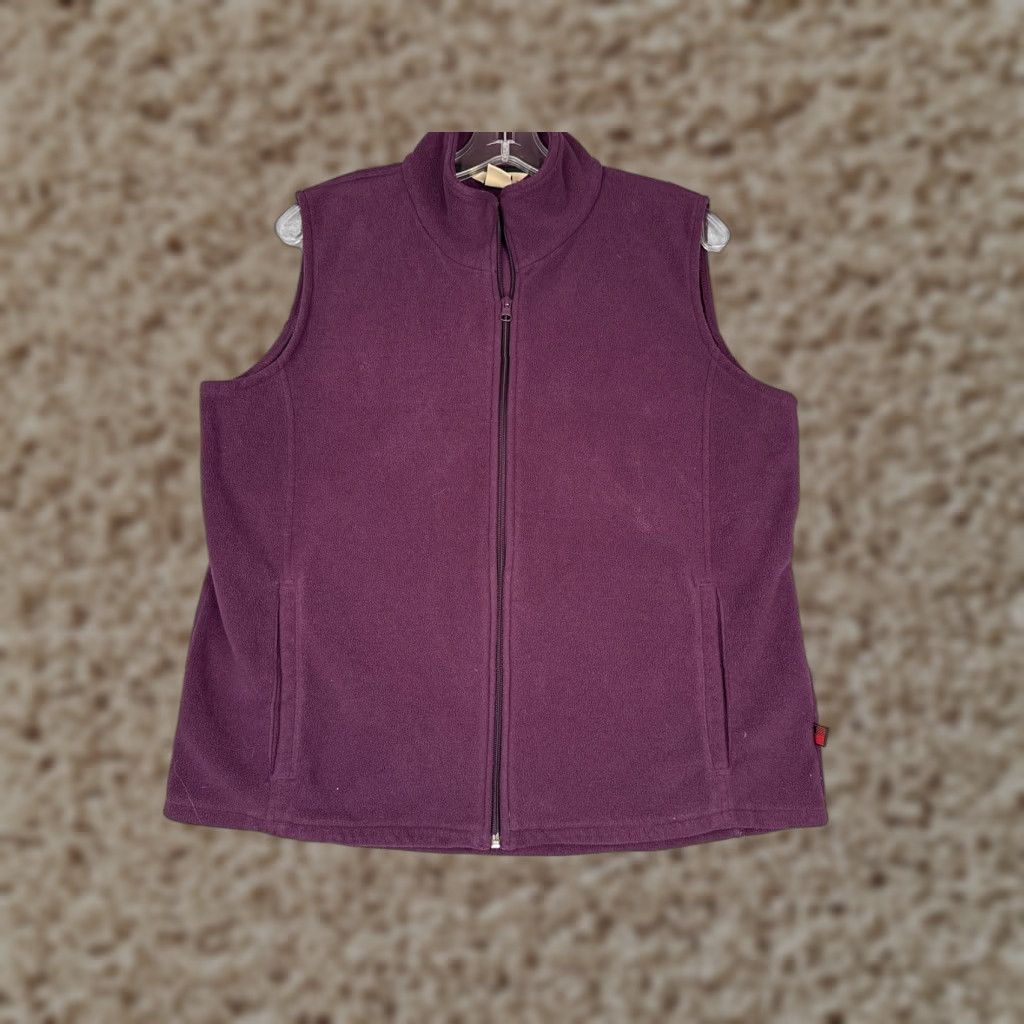 Vintage Woolrich Vest Womens Medium Purple Full Zip Sleeveless Fleece Jacket Outdoor Size M / US 6-8 / IT 42-44 - 1 Thumbnail