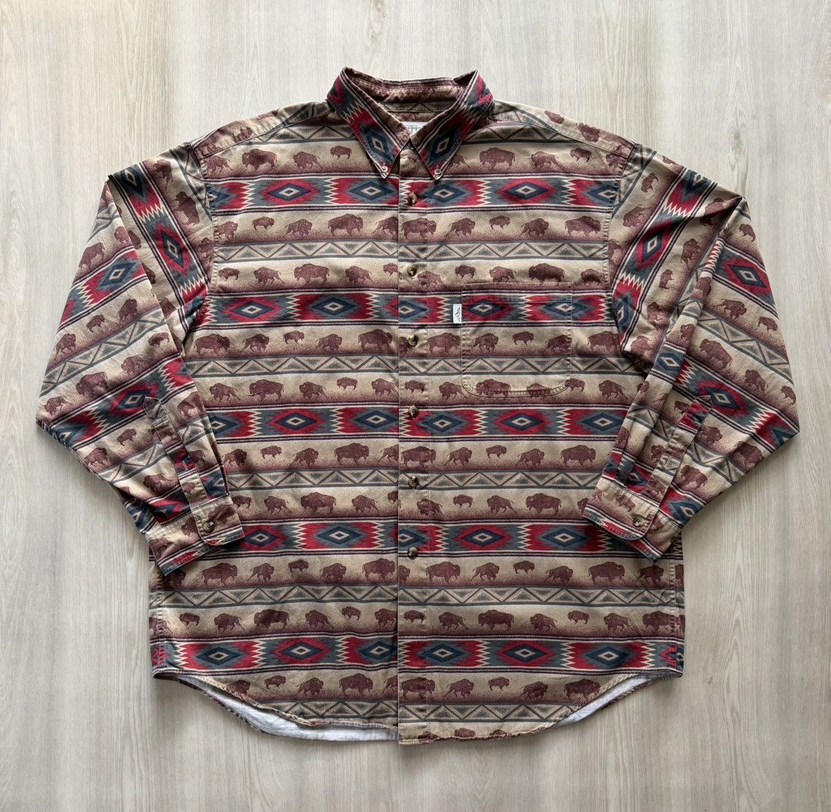Roundtree & Yorke Vtg Outfitters Roundtree Yorke Aztec Buffalo Southwest XL Size US XL / EU 56 / 4 - 1 Thumbnail