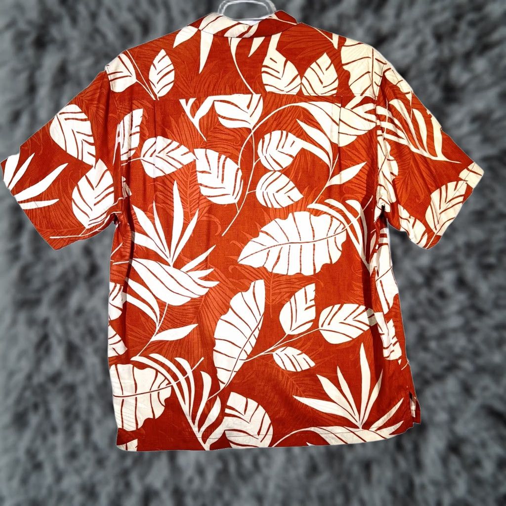 Tommy Bahama Tommy Bahama Shirt Men’s Large Orange Silk Tropical Floral Print Short Sleeve Size US L / EU 52-54 / 3 - 1 Thumbnail