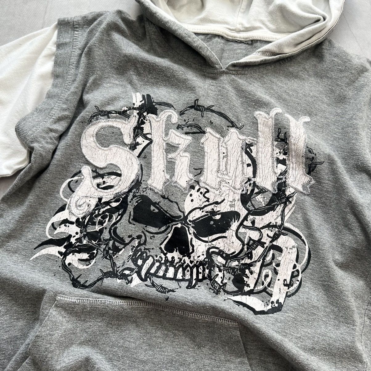 Hysteric Glamour × Undercover Japan Skull Vintage Punk Hoodie Short Sleeve Tripp NYC Vibe Size US S / EU 44-46 / 1 - 7 Thumbnail