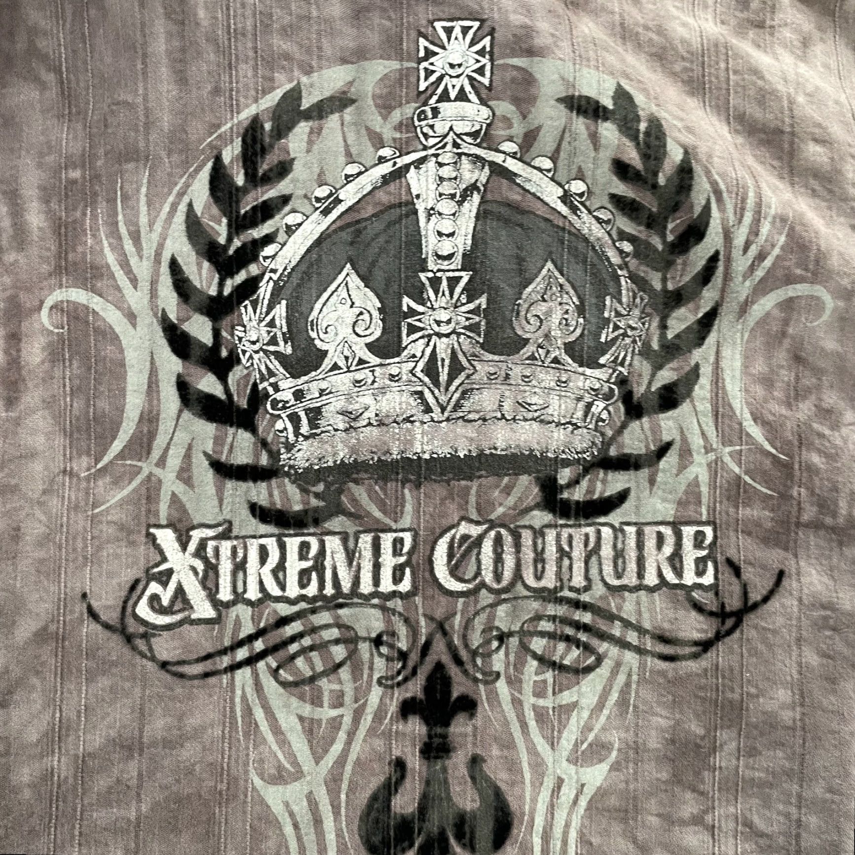 Vintage VINTAGE Xtreme Couture Shirt Men 2XL Purple Long Sleeve Button-Up Graphic Logo MM A MMA 90s/Classic Décor (Adult) Mens Size US XXL / EU 58 / 5 - 5 Thumbnail